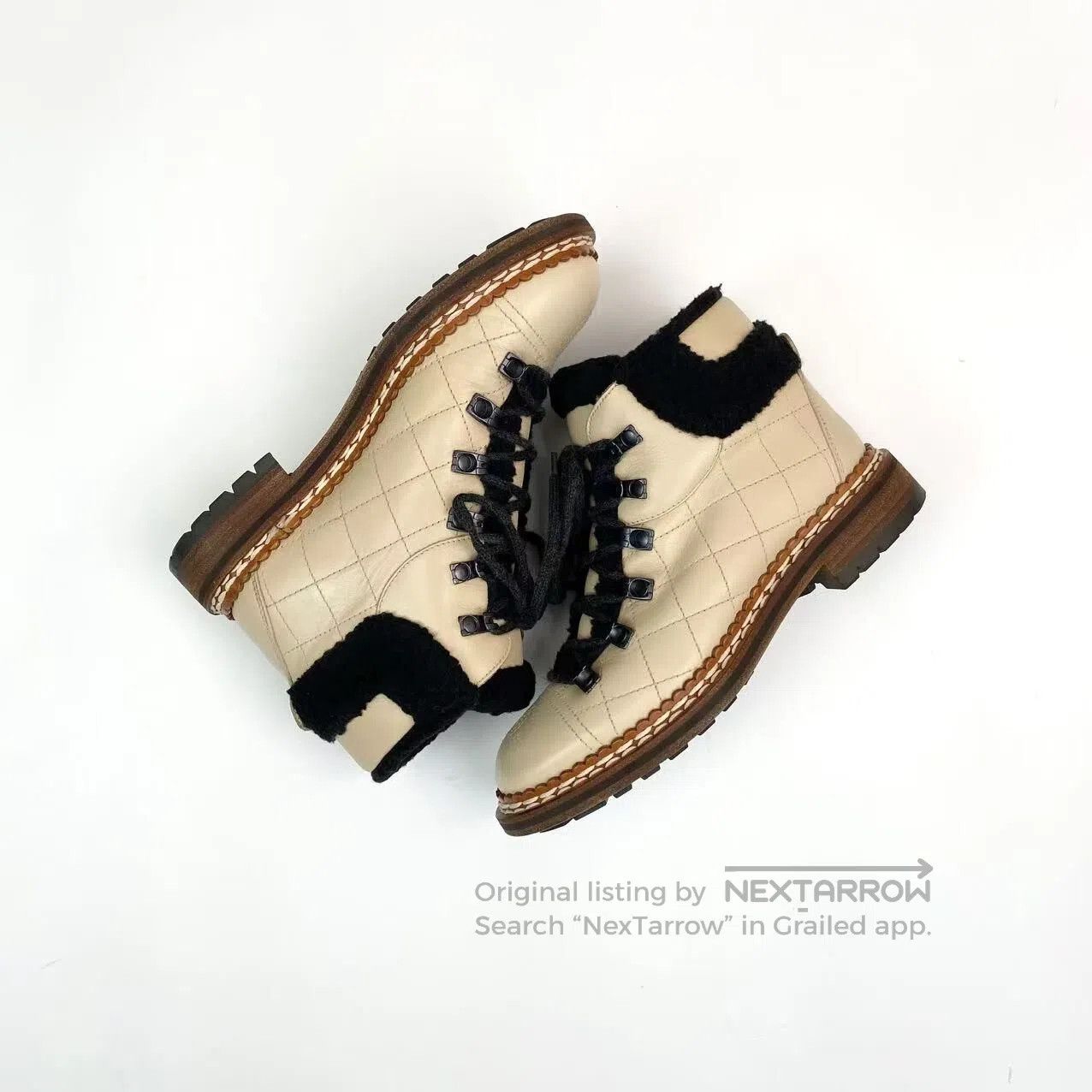 Chanel Chanel Brown checkerboard dark pattern logo snow boots| Size US 6 / IT 36 - 4 Thumbnail