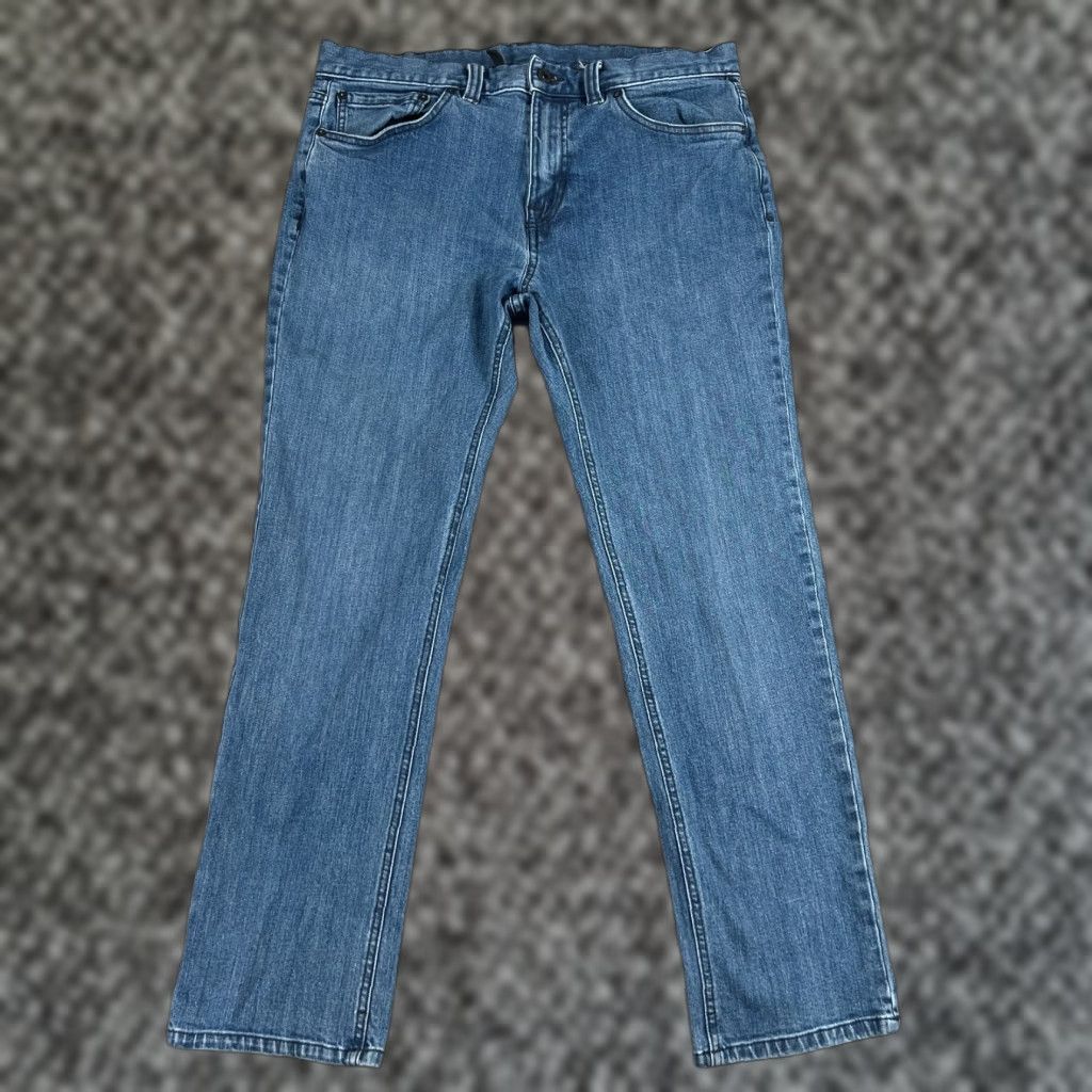 Prana VINTAGE prAna Jeans Mens Regular Blue 34 Straight Leg Denim 5-Pocket Zipper Button Pocket 90s Cowboy Distressed Size US 34 / EU 50 - 1 Thumbnail