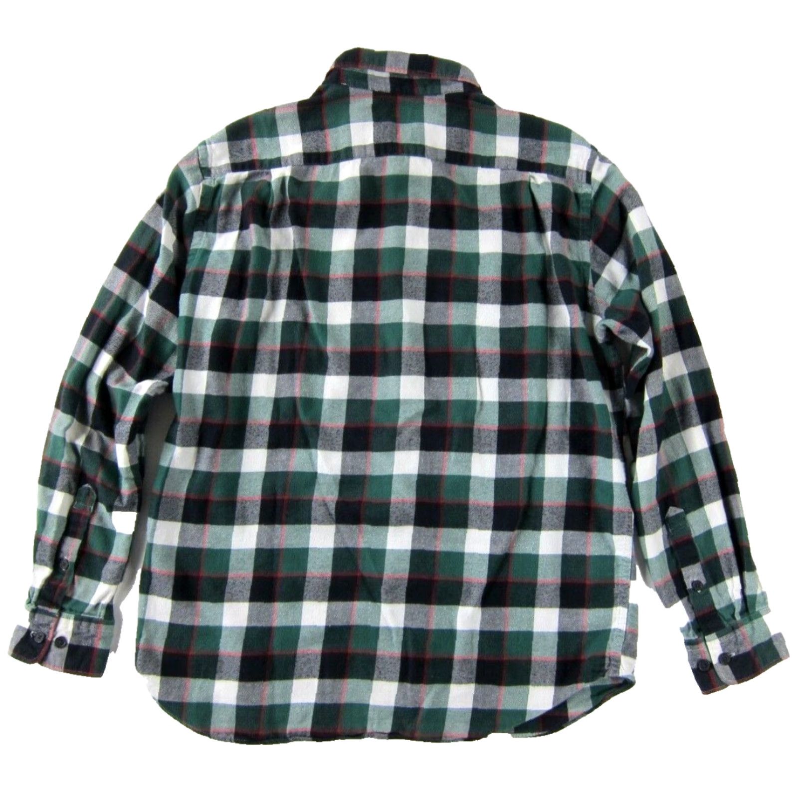Uniqlo Uniqlo Shirt Men Large 100% Cotton Green Red Black Plaid Flannel Long Sleeve Button-Up Shirt Size US L / EU 52-54 / 3 - 2 Thumbnail