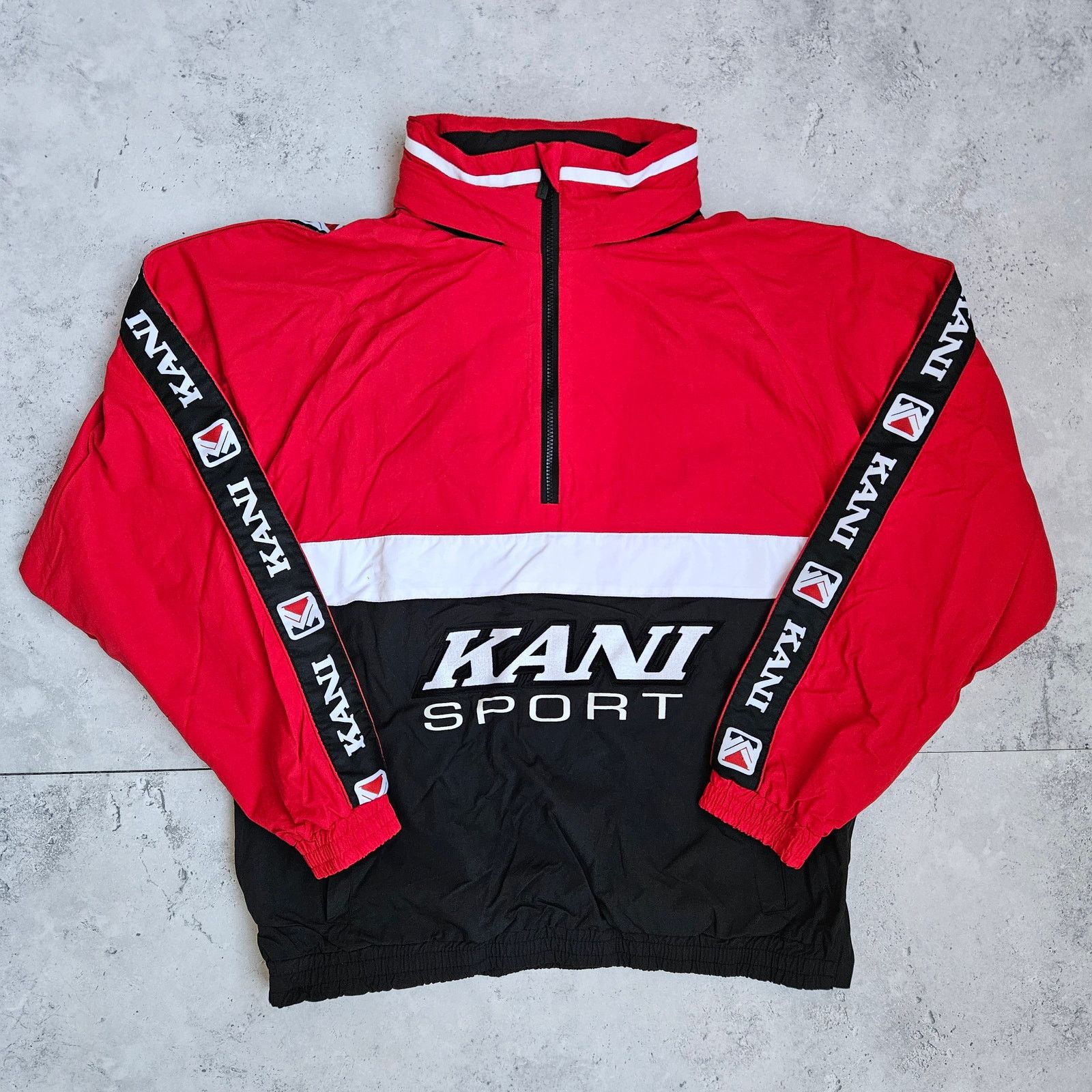 Karl Kani Vintage Karl Kani Windbreaker Jacket in Red Size US L / EU 52-54 / 3 - 1 Thumbnail