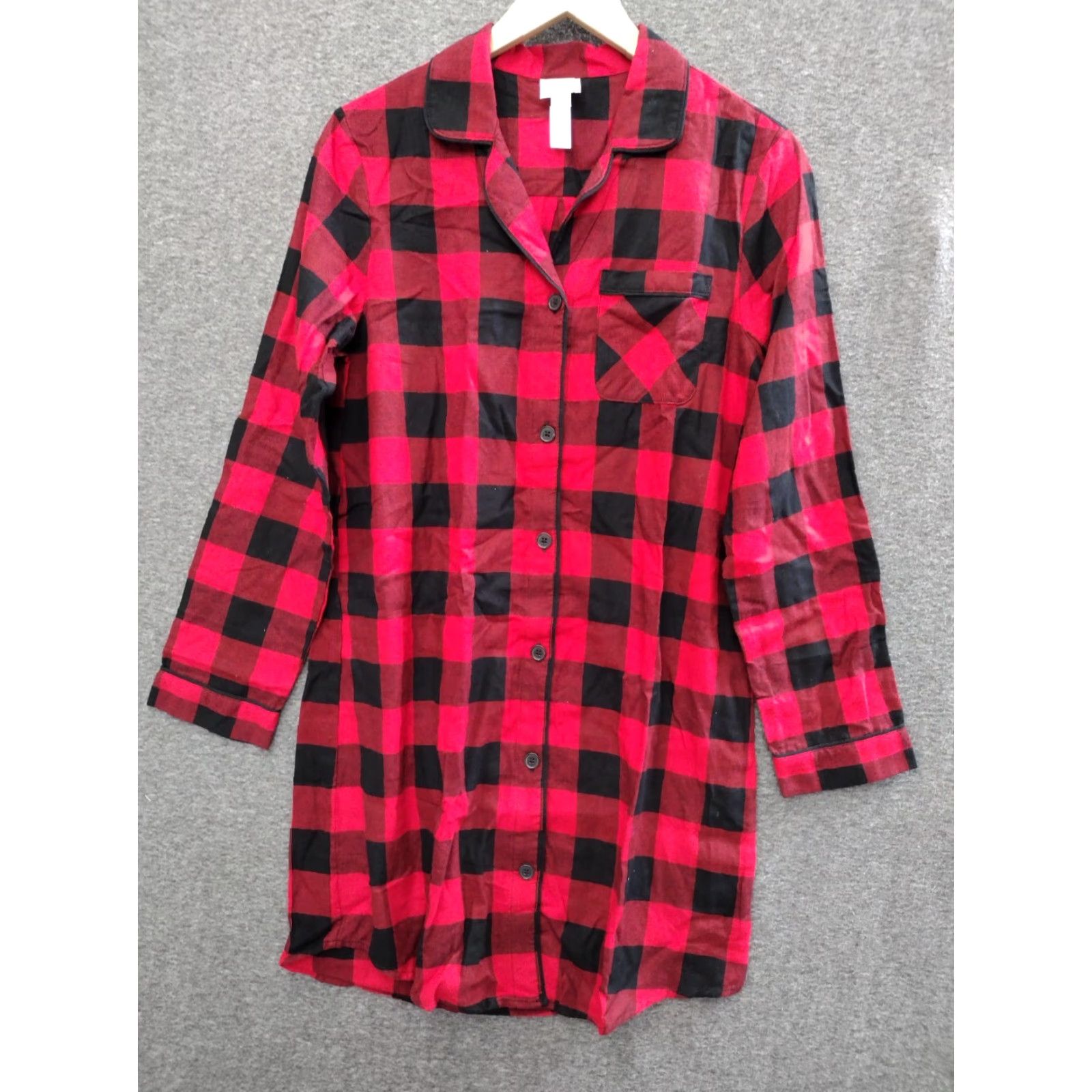 Vintage Wondershop Sleep Shirt Shirt Red XS Flannel Plaid Womens Sleepshirt Button Collared Pocket Cotton 100% Long Sleeve Nite Nite Shirt Size XS / US 0-2 / IT 36-38 - 2 Thumbnail