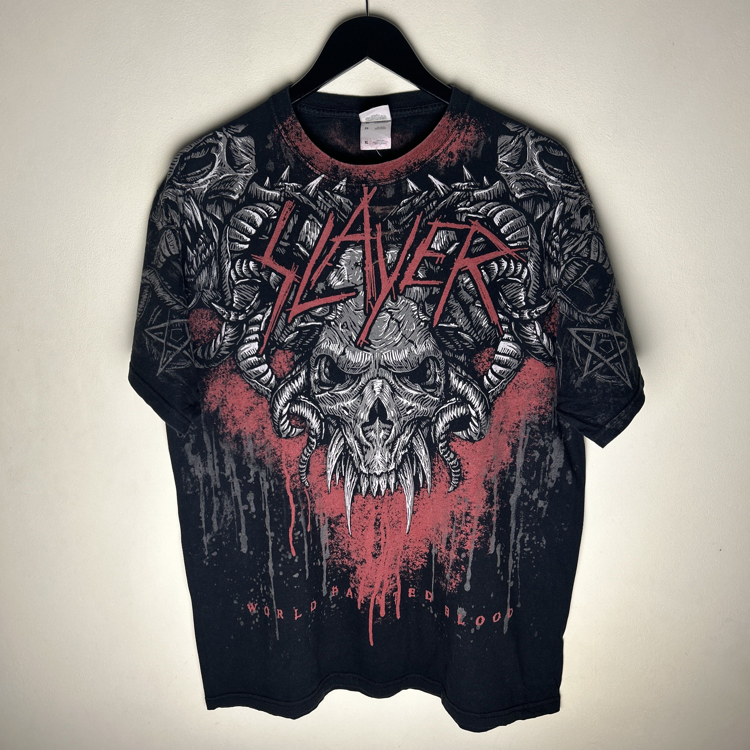 Band Tees Vintage Slayer World Painted Blood 2009 Band T-shirt Size US XL / EU 56 / 4 - 1 Thumbnail