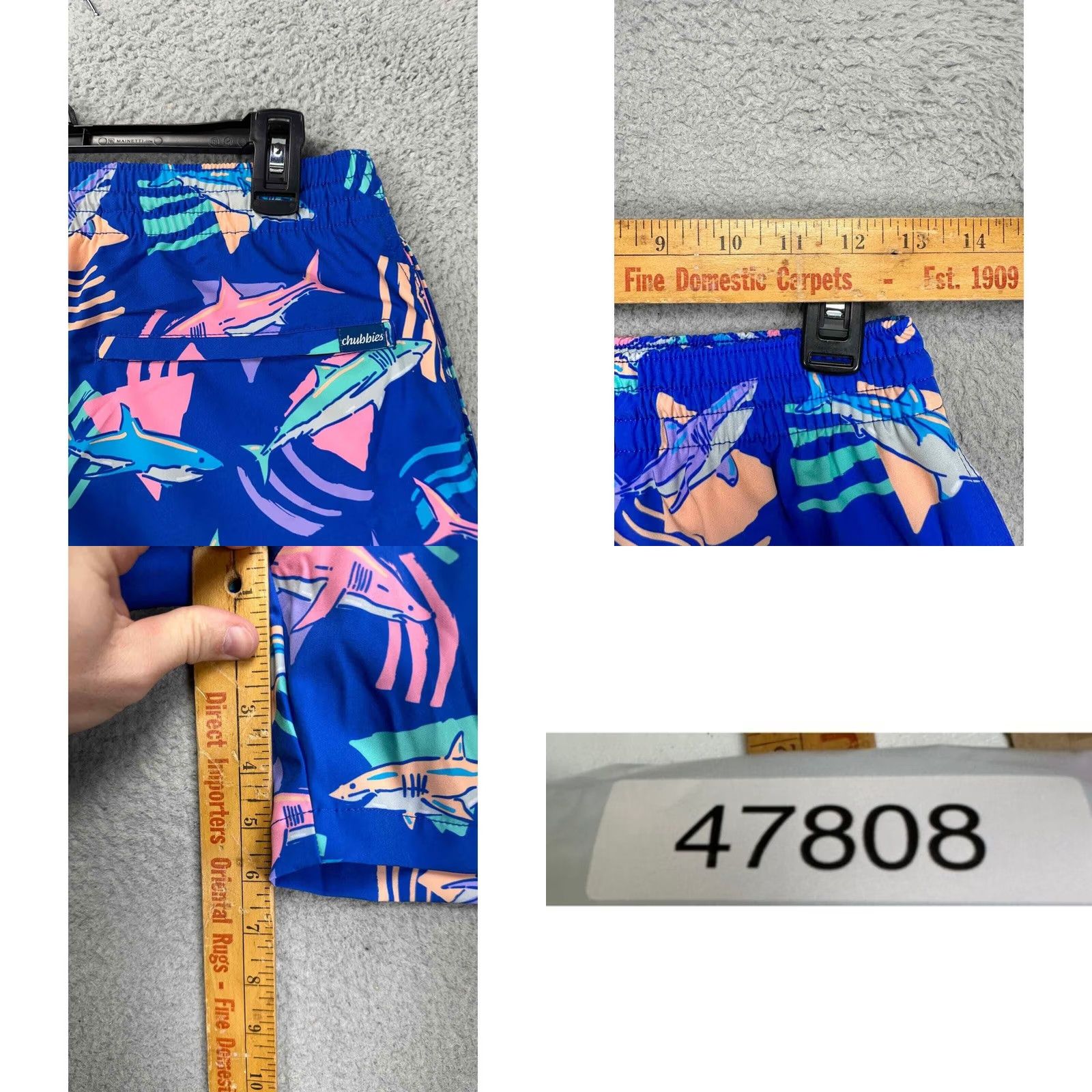 Chubbies Chubbies Swim Trunks Mens Small Blue Daddy Shark Drawstring Lined Swimwear NEW Board Shorts Beach Size US 29 - 8 Thumbnail
