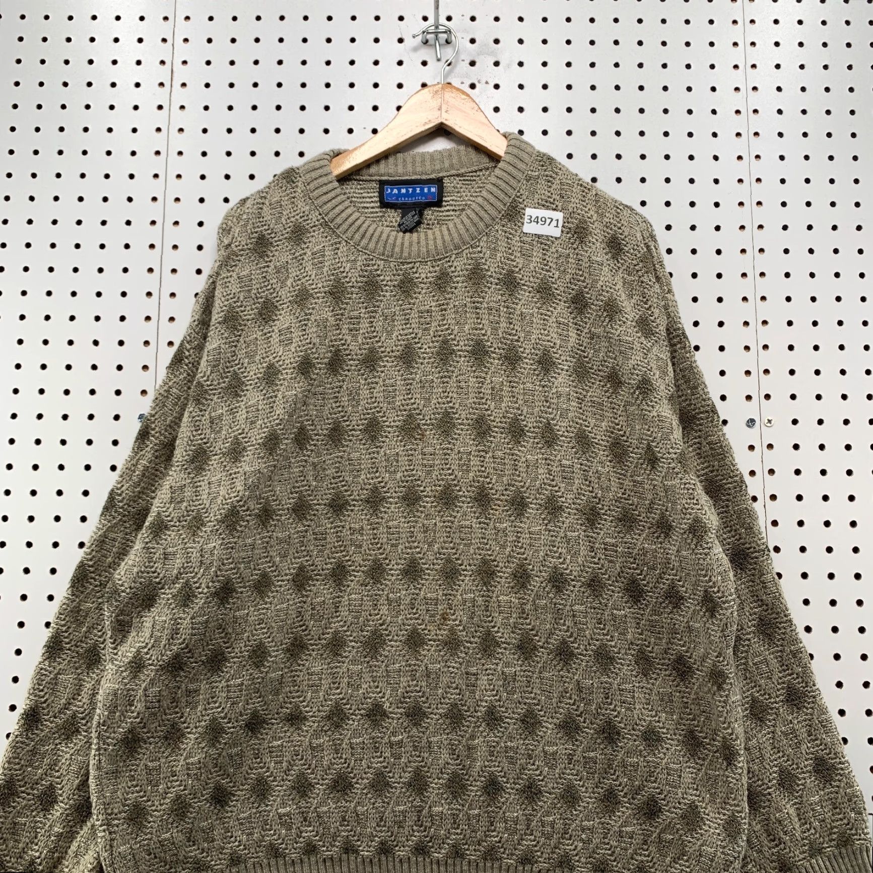 Jantzen VINTAGE Jantzen Knit Acrylic Sweater Mens Large Gray Grandpa Pullover 25.5x29.5 Size US L / EU 52-54 / 3 - 2 Thumbnail