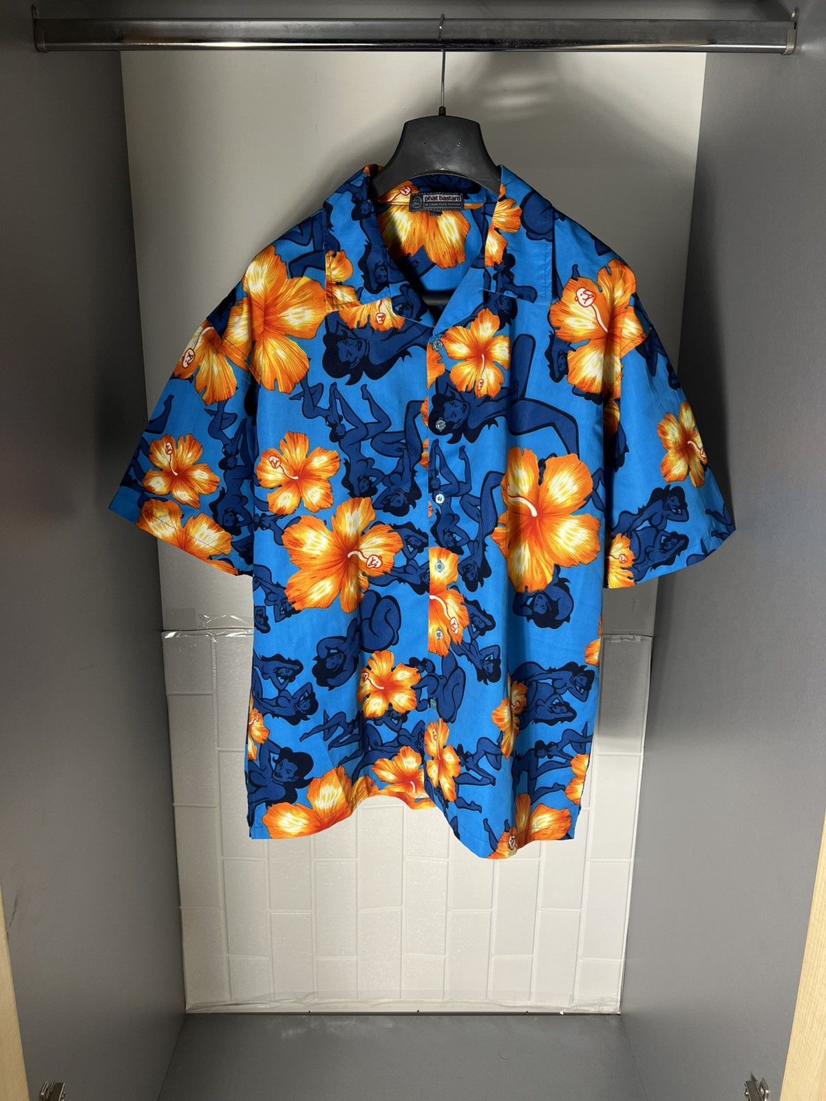 Hot Model Sex × Vintage VERY RARE HAWAII SEXY HOT BABY FLOWERS DESIGNER SHIRT 90s Size US L / EU 52-54 / 3 - 1 Thumbnail