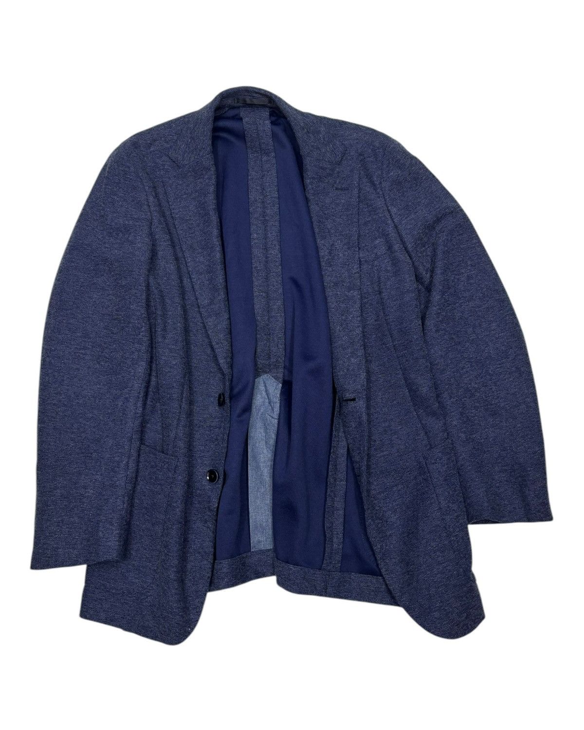 Issey Miyake Vintage Christian Orani “Classic Navy Textured Blazer” Size US M / EU 48-50 / 2 - 4 Thumbnail