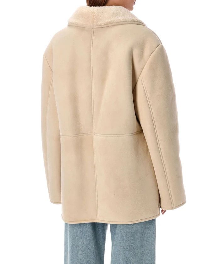 Loulou de Saison o1s22i1n1024 Single-Breasted Coat in Beige Size XS / US 0-2 / IT 36-38 - 2 Thumbnail