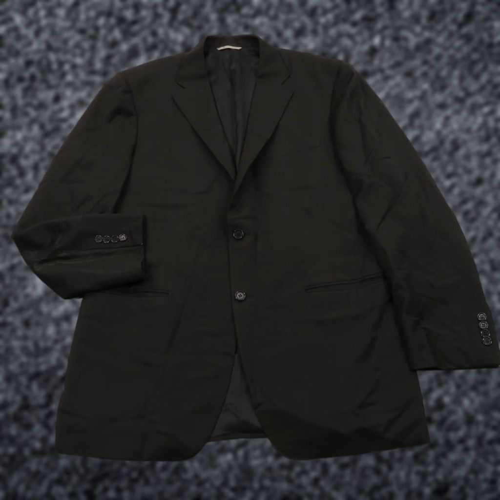 Canali 1934 Blazer Wool Black 2 Button Formal Jacket Italian Made Double-Vented Notch Lapel Men 44L Regular Blazer/Coat