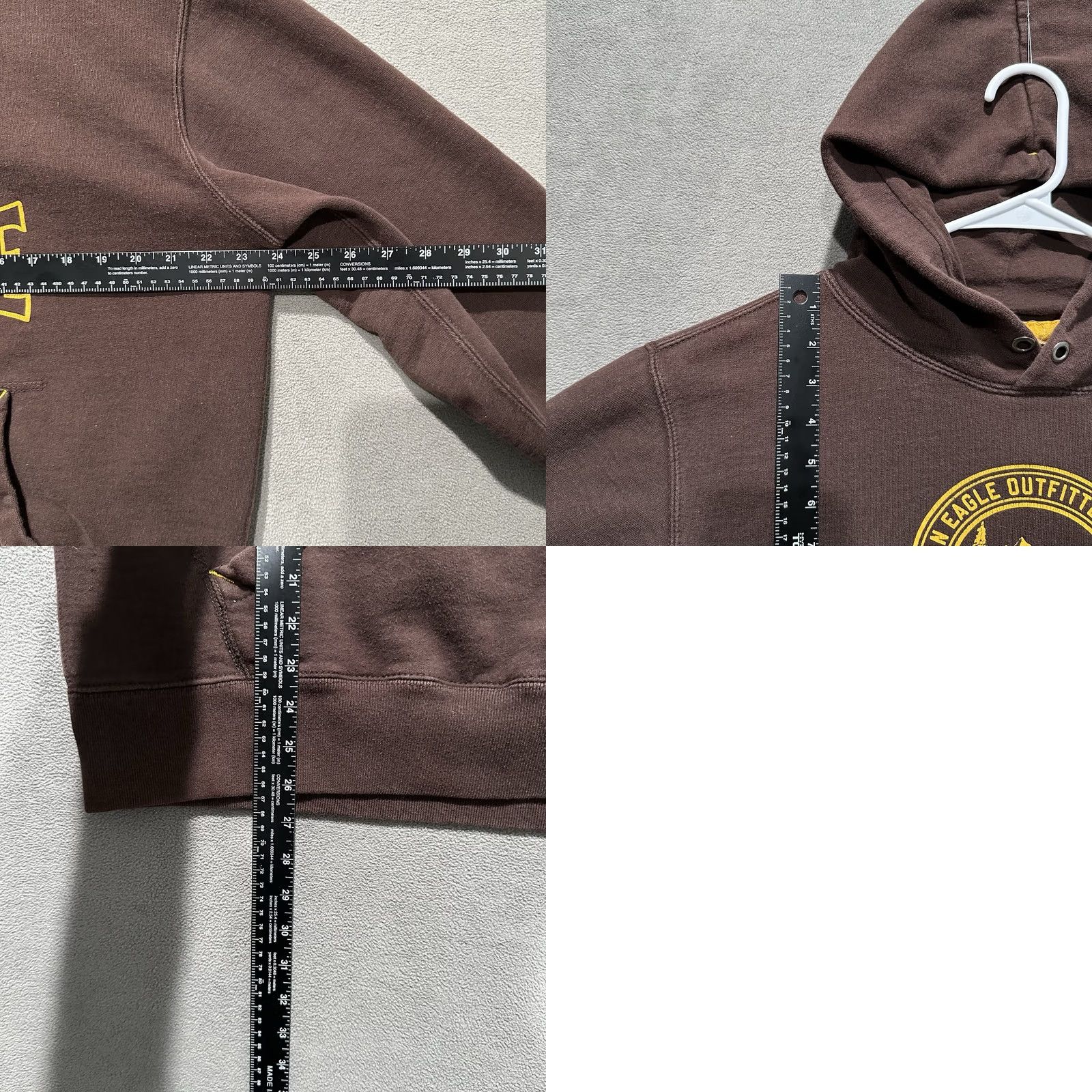 American Eagle Outfitters American Eagle Sweatshirt Mens Large Brown Cotton Fleece Y2K Pullover Hoodie EUC - Long Sleeve Size US L / EU 52-54 / 3 - 8 Thumbnail