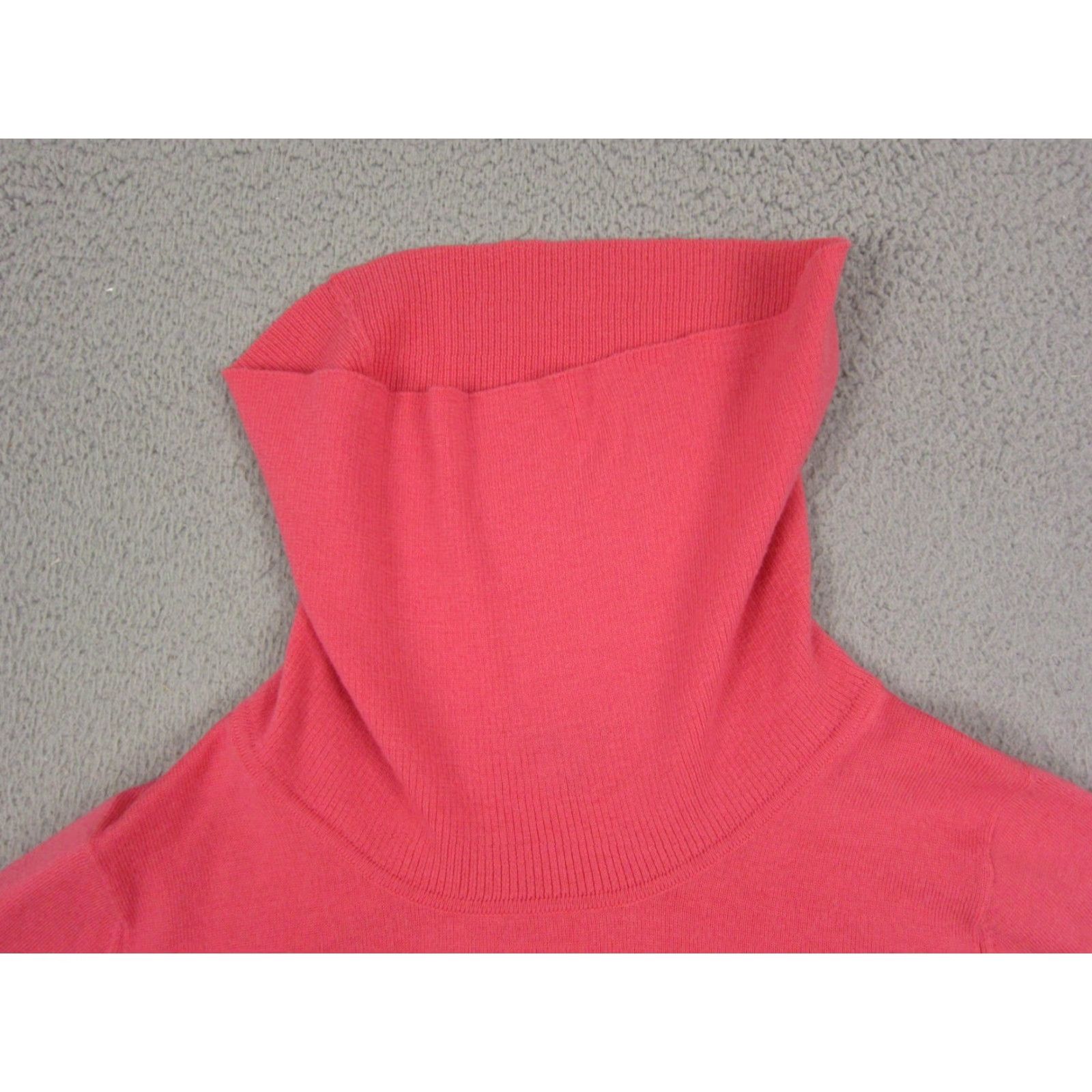 Talbots VINTAGE Talbots Sweater Womens Extra Large Petite XLP Pink Merino Wool Knit Turtleneck Pullover 80s 90s Womens Size XL / US 12-14 / IT 48-50 - 2 Thumbnail