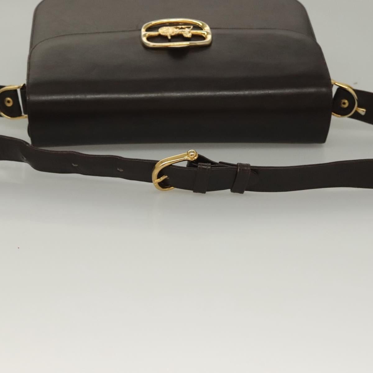 Celine CELINE Shoulder Bag Leather Brown Gold Size ONE SIZE - 7 Thumbnail
