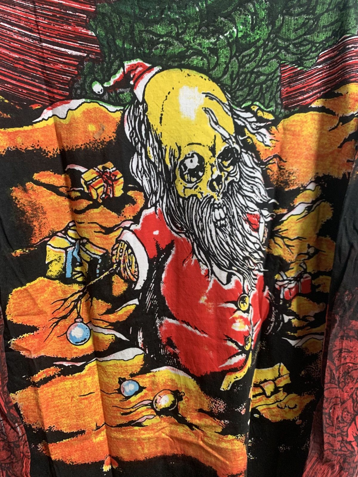 Vintage Vtg Sanda Kuwait PUSHEAD EVIL SANTA Rags 72 all over print Size US XL / EU 56 / 4 - 8 Thumbnail