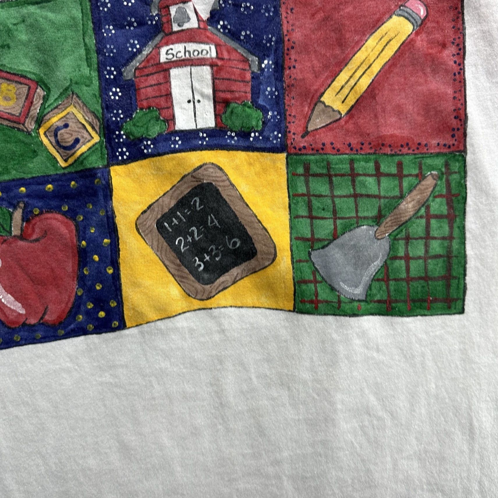 Vintage VINTAGE Screen Stars Shirt Mens XL White School Teacher Graphic 90s Made USA Size US XL / EU 56 / 4 - 7 Thumbnail