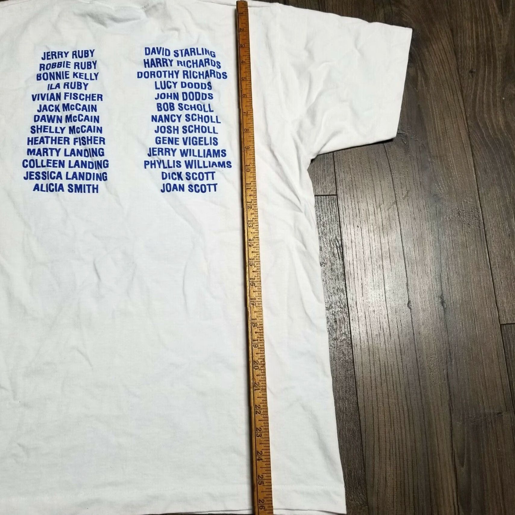 Fruit Of The Loom VINTAGE 90s Mens L Family Reunion Cruise Graphic Tee Short Sleeve White Cotton Blend Fruit of the Loom Size US L / EU 52-54 / 3 - 5 Thumbnail
