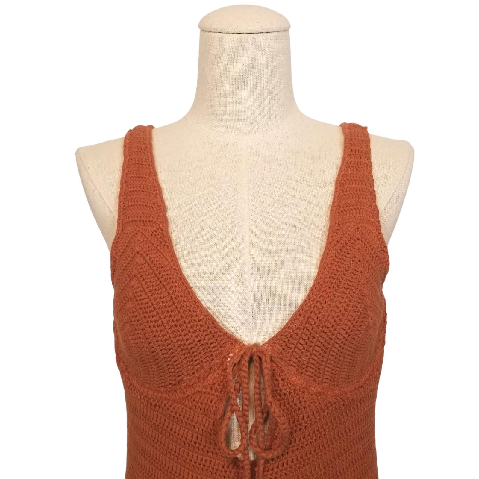 Other LPA Mystique One Piece Crochet Rusty Orange Sz Medium Size ONE SIZE - 2 Thumbnail