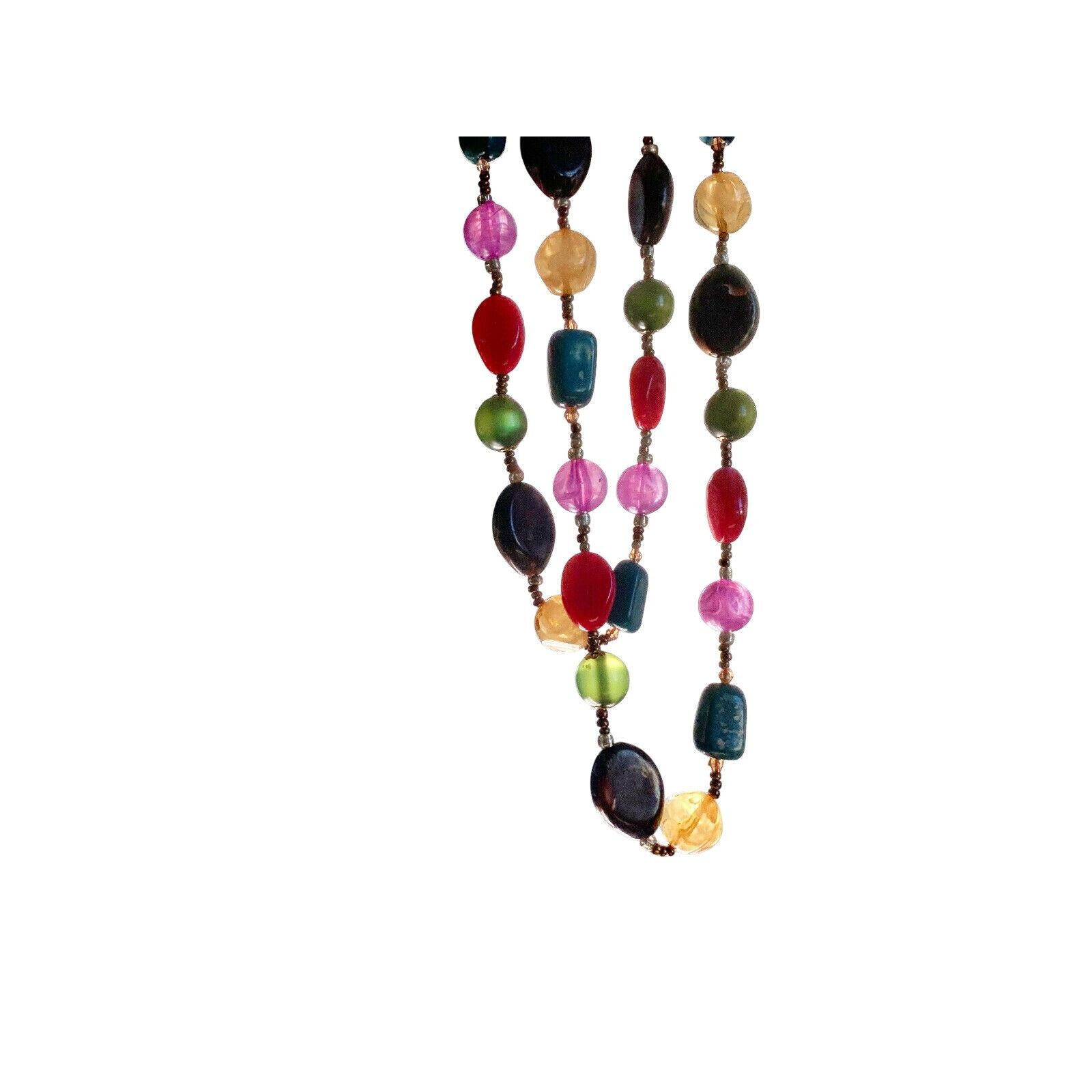 Other Pair of Pink & Coral Colorful Bead Necklaces (17" & 36") for Size ONE SIZE - 10 Thumbnail