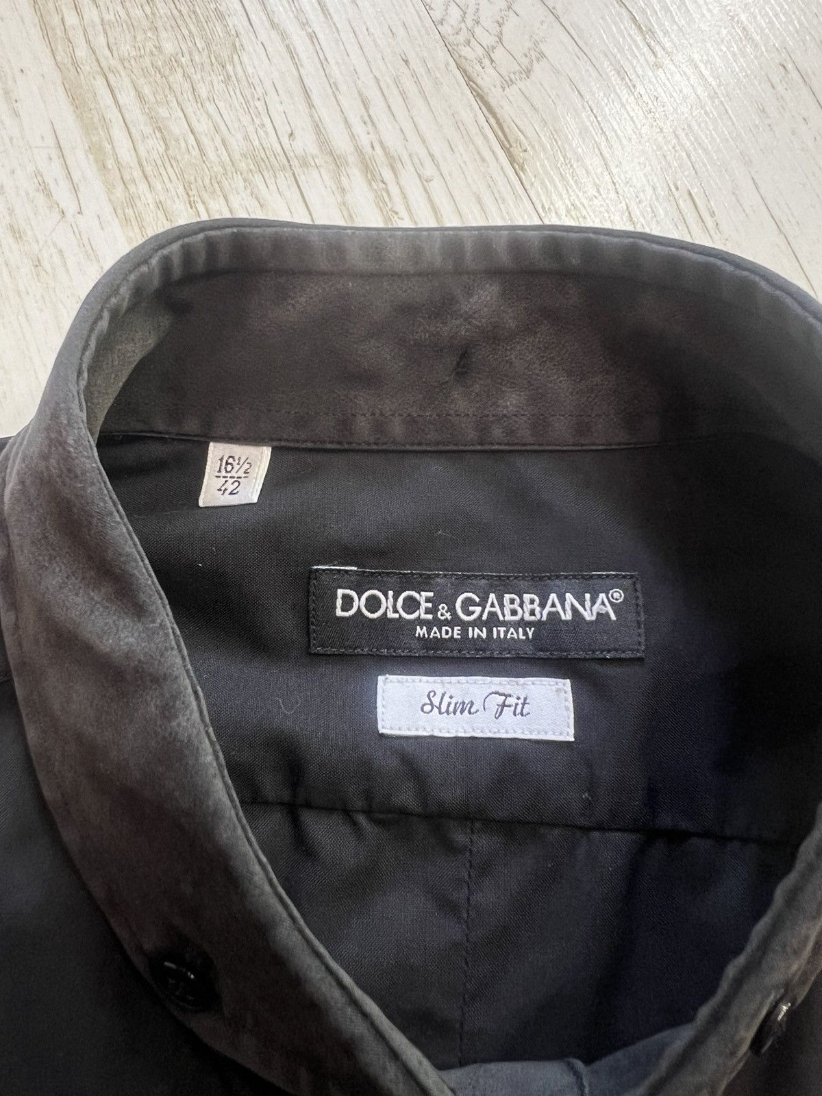 Dolce & Gabbana Dolce & Gabbana Cotton Shirt with Silk Details–Size 16.5(42) Size US M / EU 48-50 / 2 - 4 Thumbnail