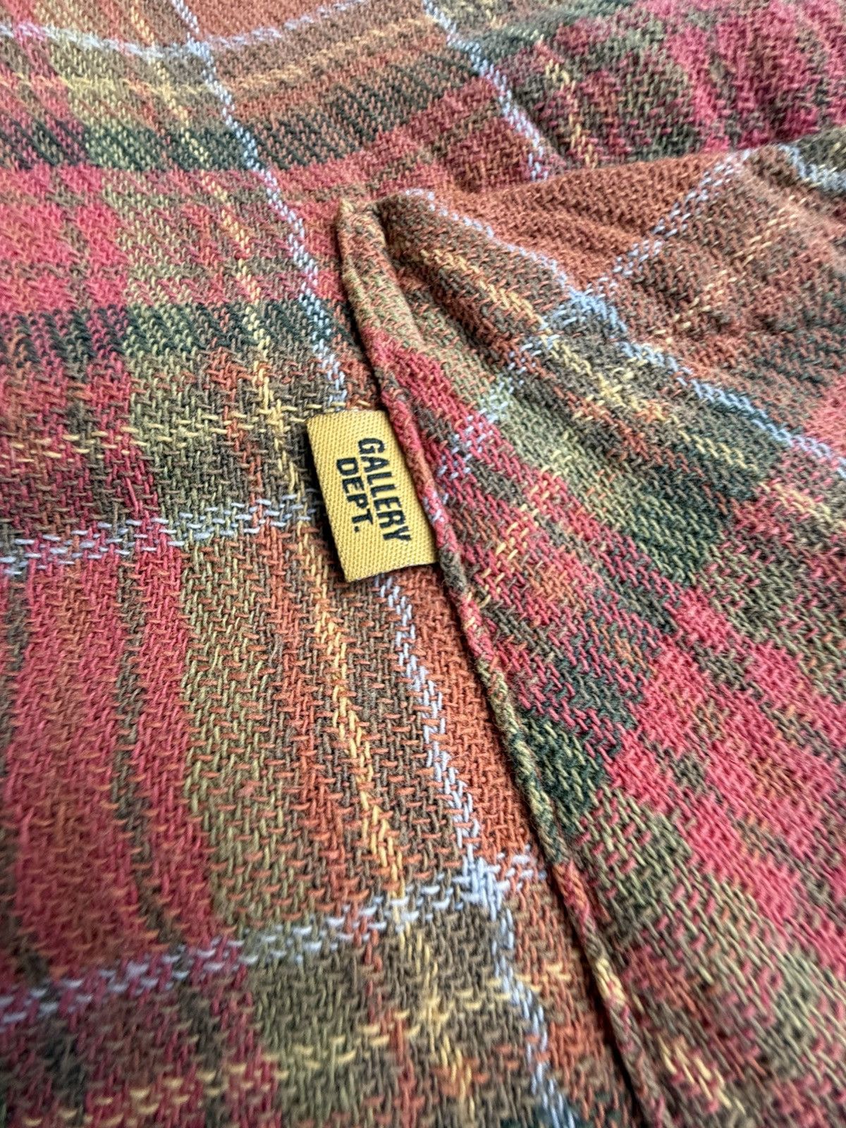 Gallery Dept. Gallery Dept Marley Distressed Checked Cotton-Flannel Shirt Size US L / EU 52-54 / 3 - 23 Thumbnail