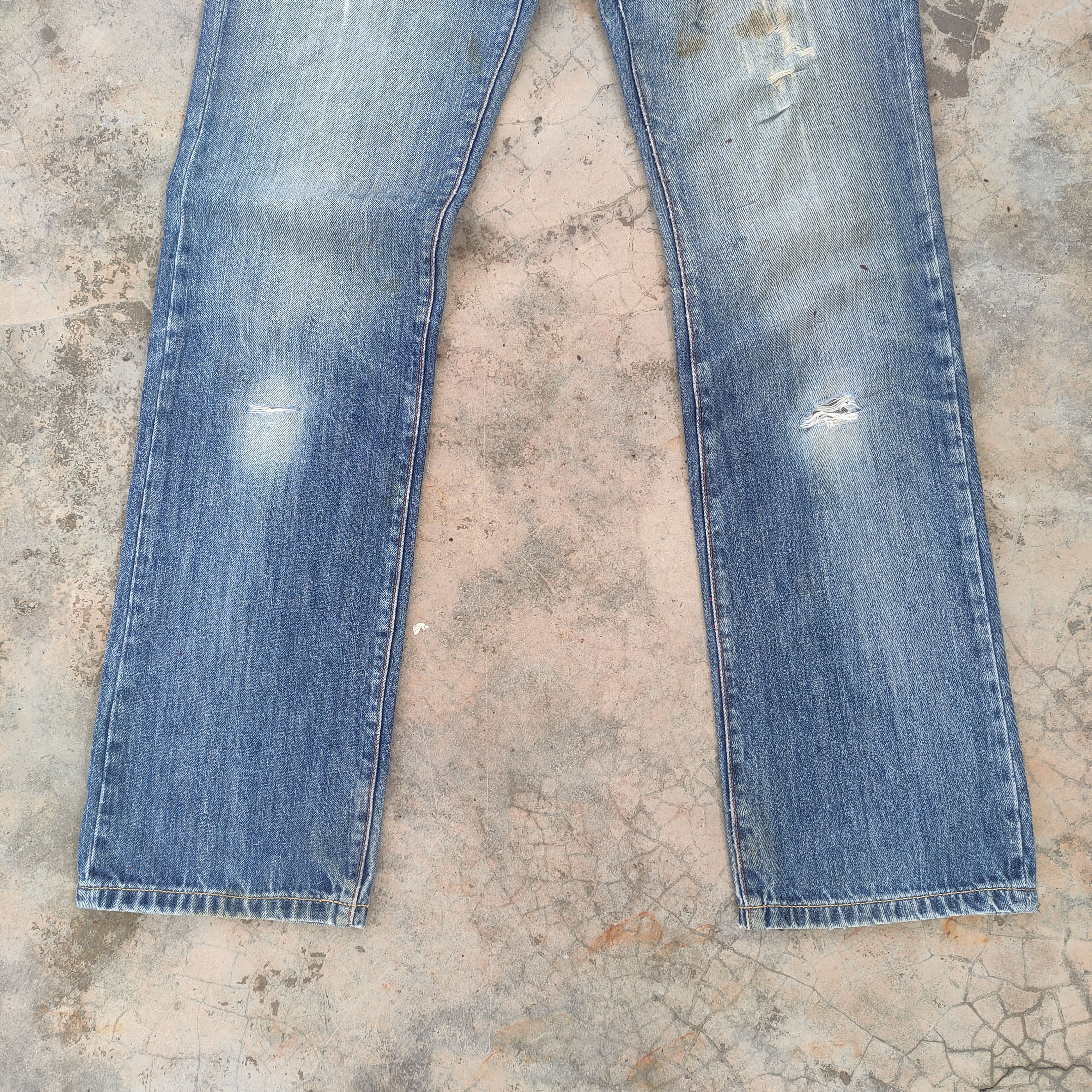 Japanese Brand W33 VINTAGE NC12-322 RIPPED DISTRESSED JEANS DENIM PANTS Size US 33 - 3 Thumbnail