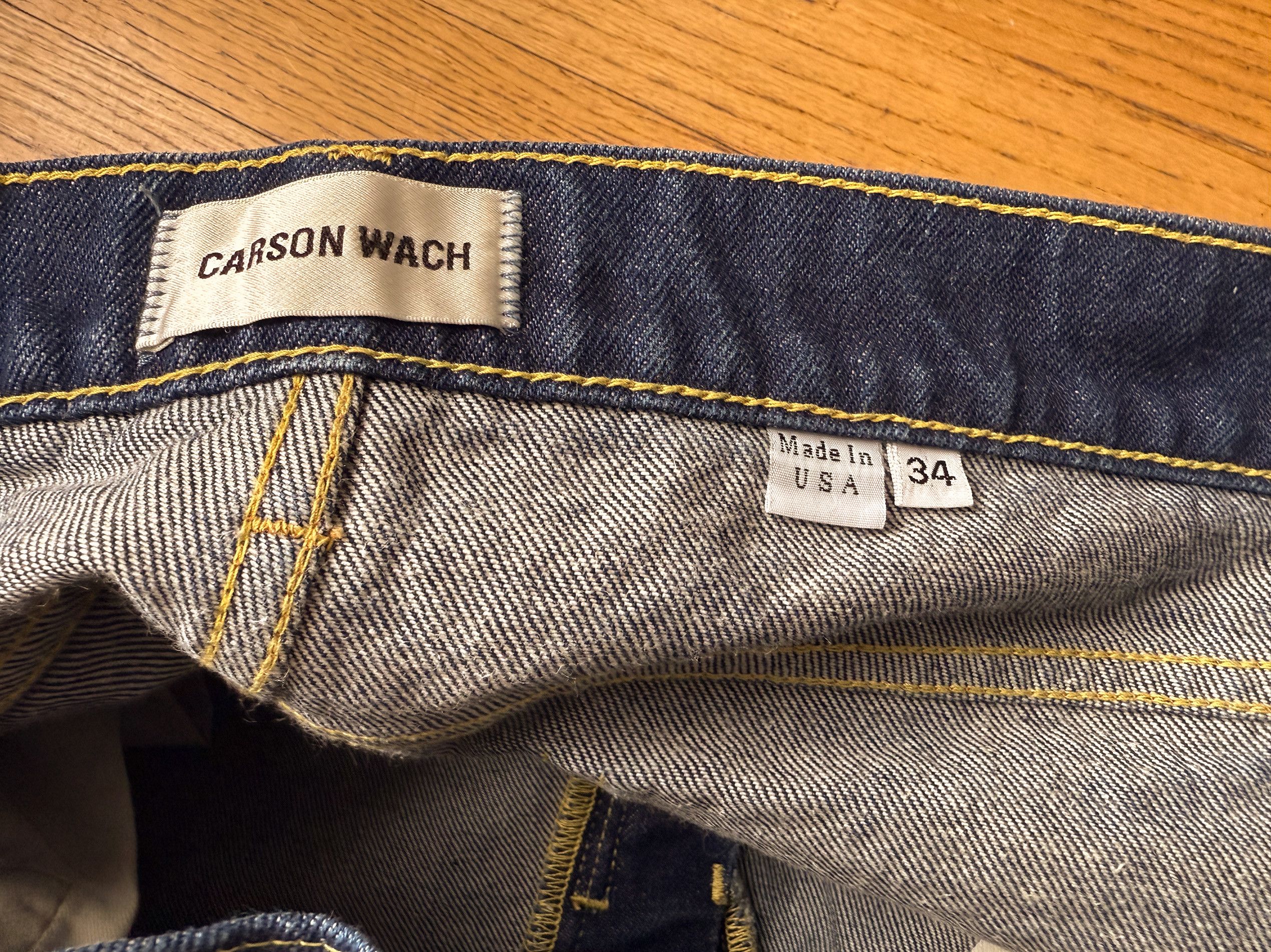 CARSON WACH Carson Wach The Original 333 Classic Raw Indigo Denim Jeans Size US 34 / EU 50 - 13 Thumbnail