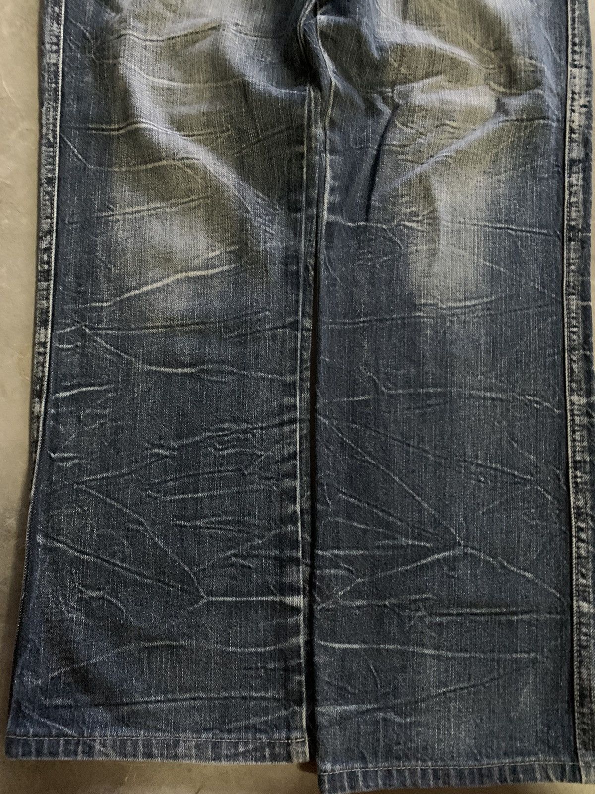 If Six Was Nine ROOT THREE STYLE honeycomb whiskered wash jeans punk goth Size US 33 - 12 Thumbnail