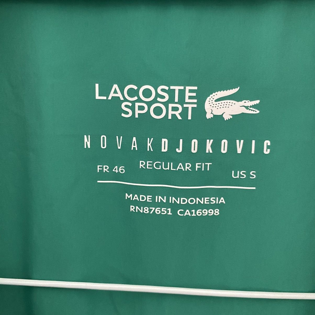 Lacoste Lacoste Sport Novak Djokovic Mens Small Green Jacket Size US S / EU 44-46 / 1 - 9 Thumbnail