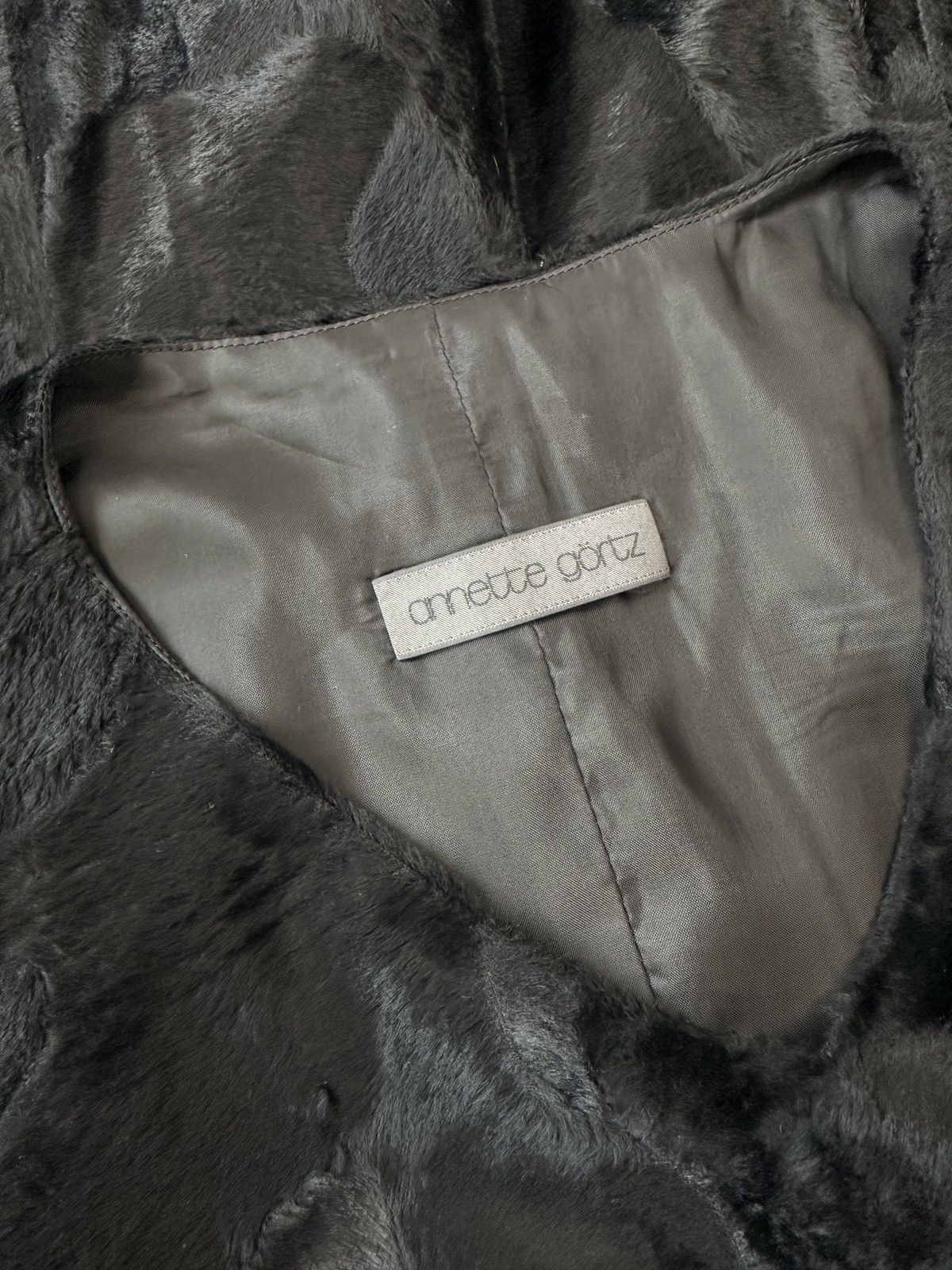 Annette Gortz ANNETTE GORTZ Avant Garde Velour Tank Top Vest Jacket Black Size XS / US 0-2 / IT 36-38 - 8 Thumbnail