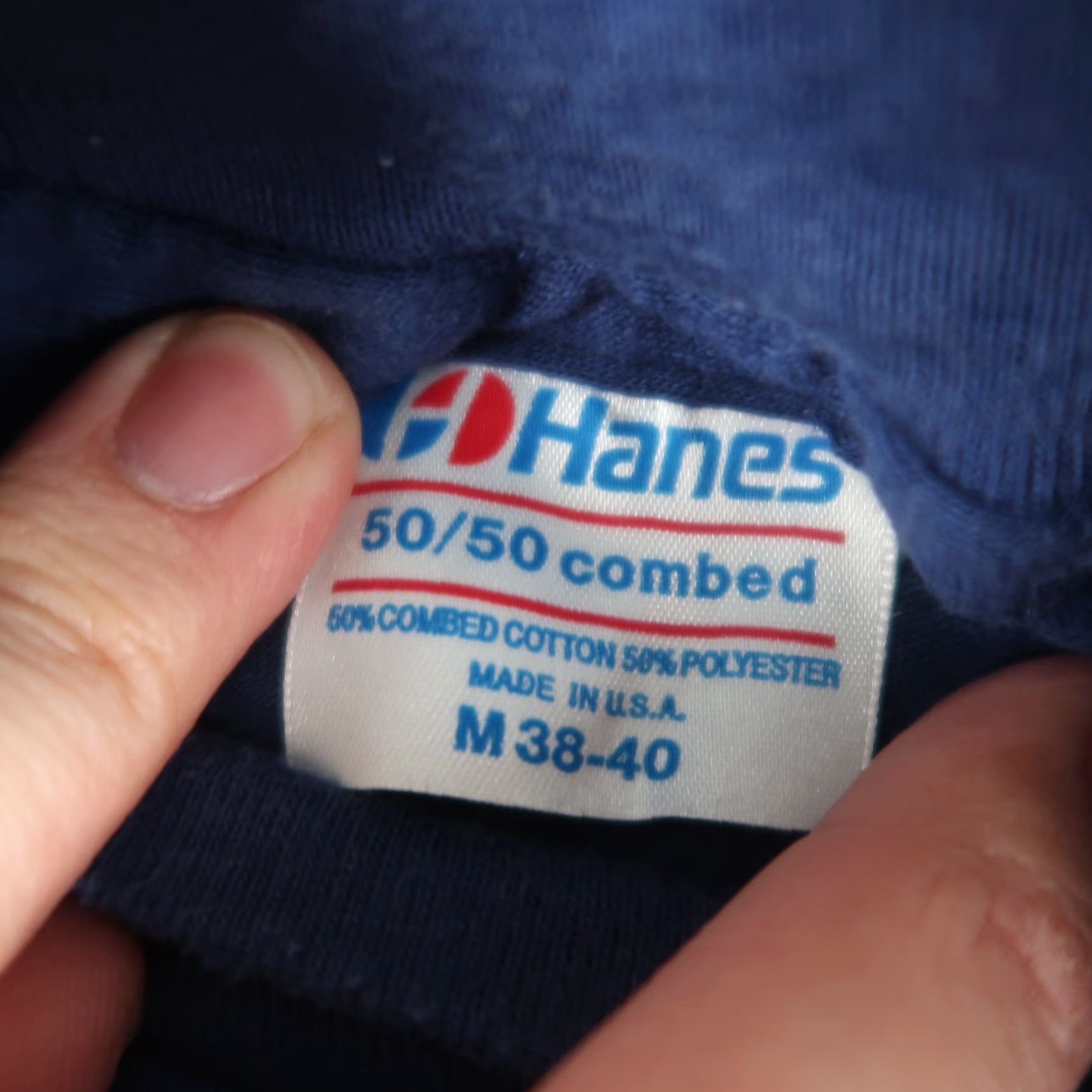 Hanes VINTAGE 1980s United States Postal Service T-Shirt Men Medium Blue Graphic Print 80s Made USA Size US M / EU 48-50 / 2 - 5 Thumbnail