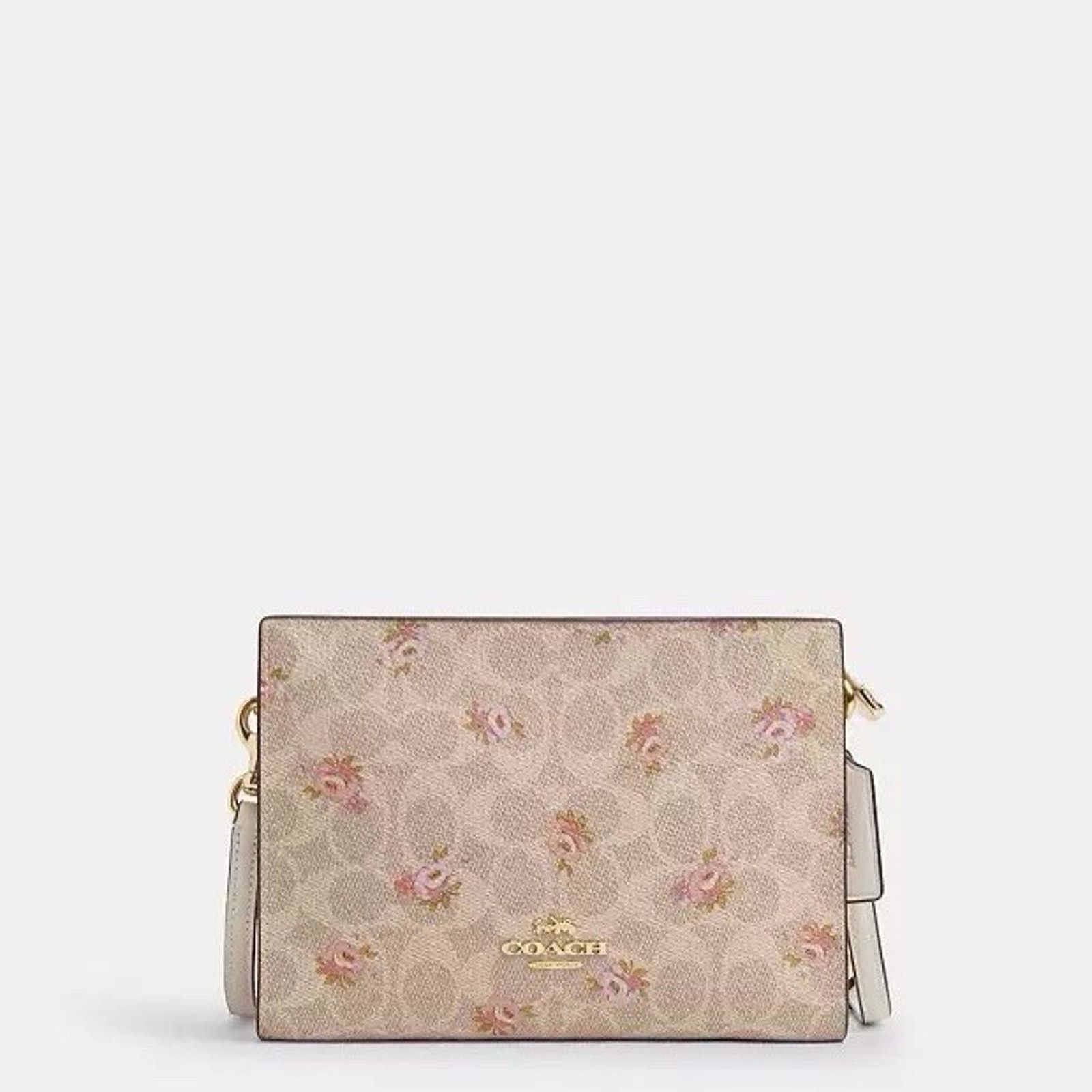 Coach NWT COACH Slim Signature Canvas Crossbody Bag Floral CBA71 Size ONE SIZE - 5 Thumbnail