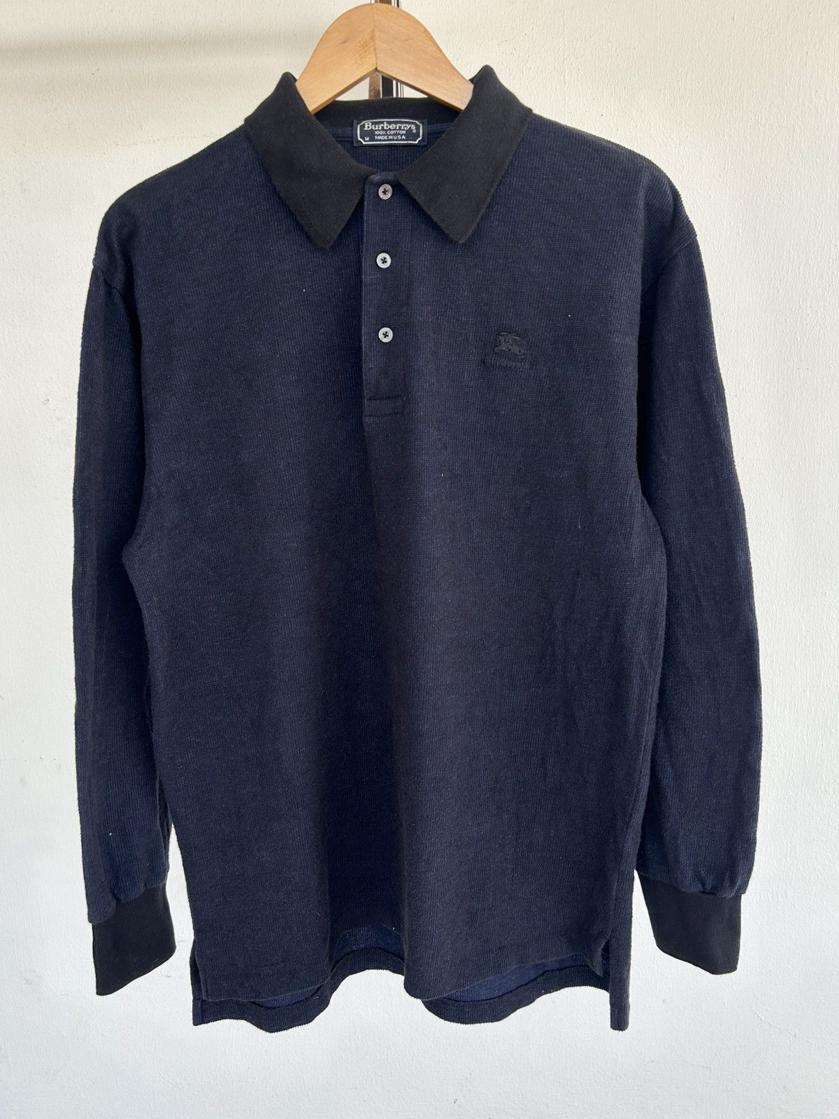 Burberry Burberry Polo Longsleeve Darkblue Size US M / EU 48-50 / 2 - 1 Thumbnail