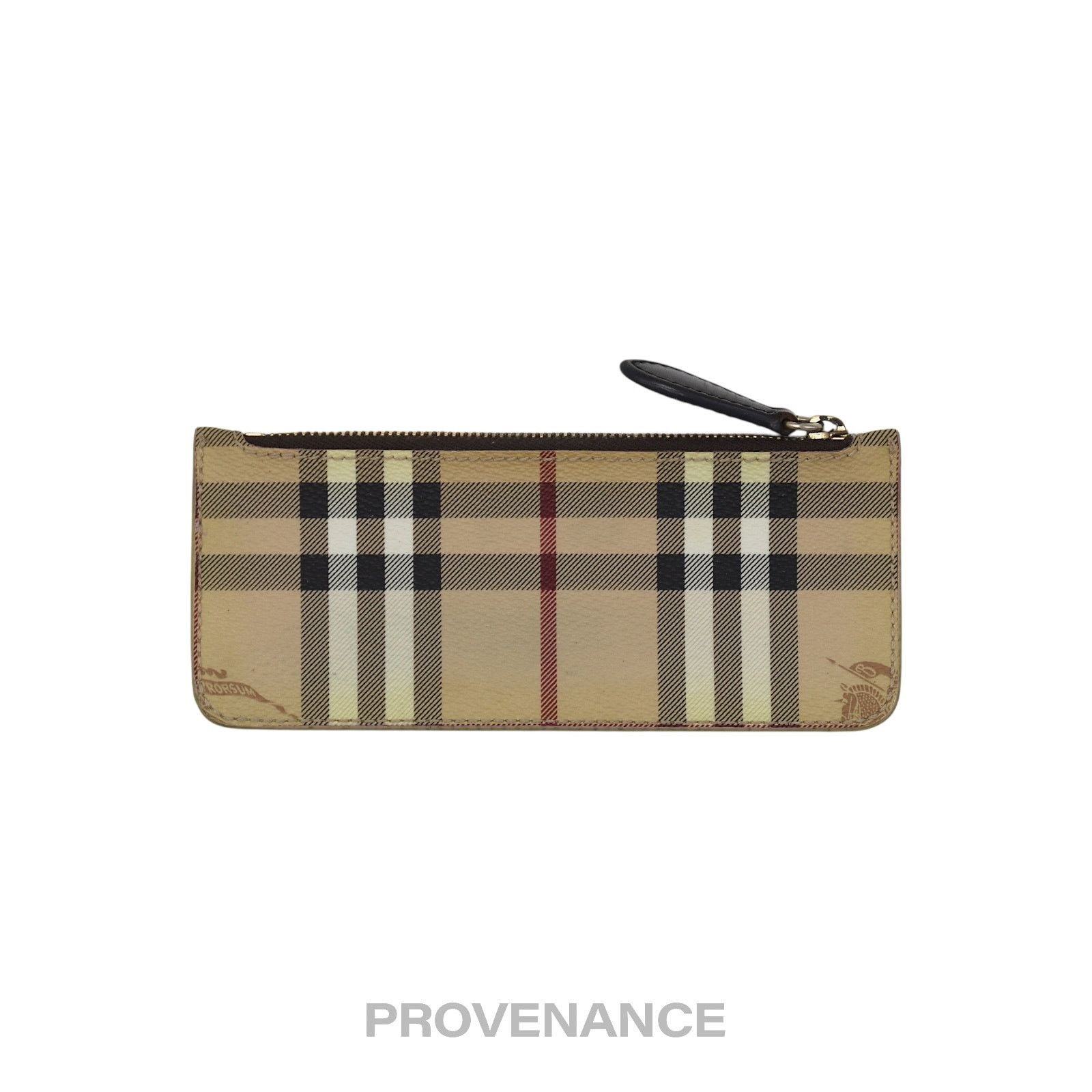 Burberry 🔴 Burberry Zip Pouch - Haymarket Check Chocolate Brown Size ONE SIZE - 2 Thumbnail
