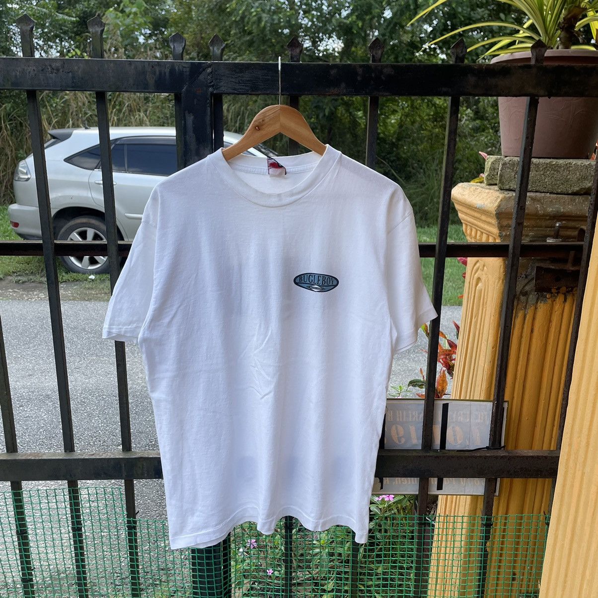 Bugle Boy × Vintage 🔥Vintage 90s Bugle Boy Big Logo Board Short Tee Size US L / EU 52-54 / 3 - 2 Thumbnail