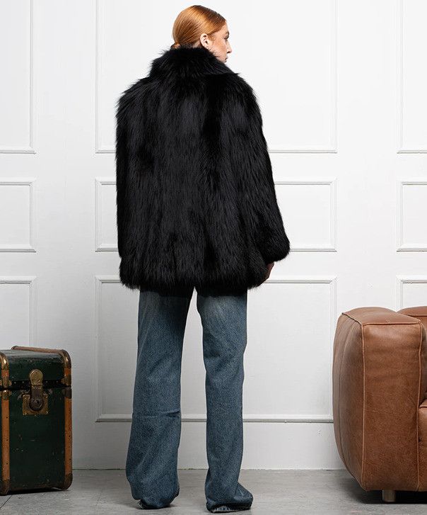 Other Women’s Black Fox Fur Coat Size L / US 10 / IT 46 - 3 Thumbnail