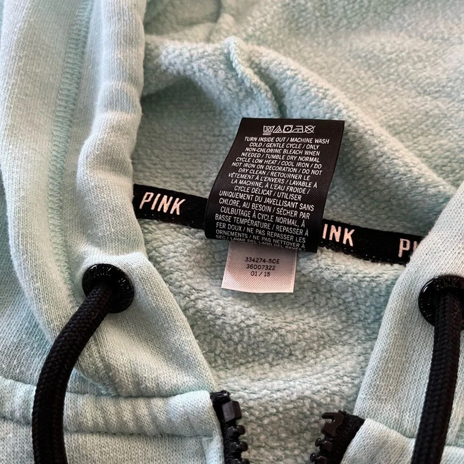 Pink Pink two tone hoodie, size Large with two front pockets. Size L / US 10 / IT 46 - 9 Thumbnail