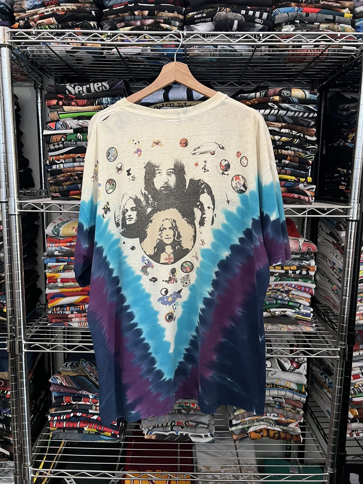 Liquid Blue 2002 Led Zeppelin III Tie Dye Band Tee Size US XL / EU 56 / 4 - 2 Thumbnail
