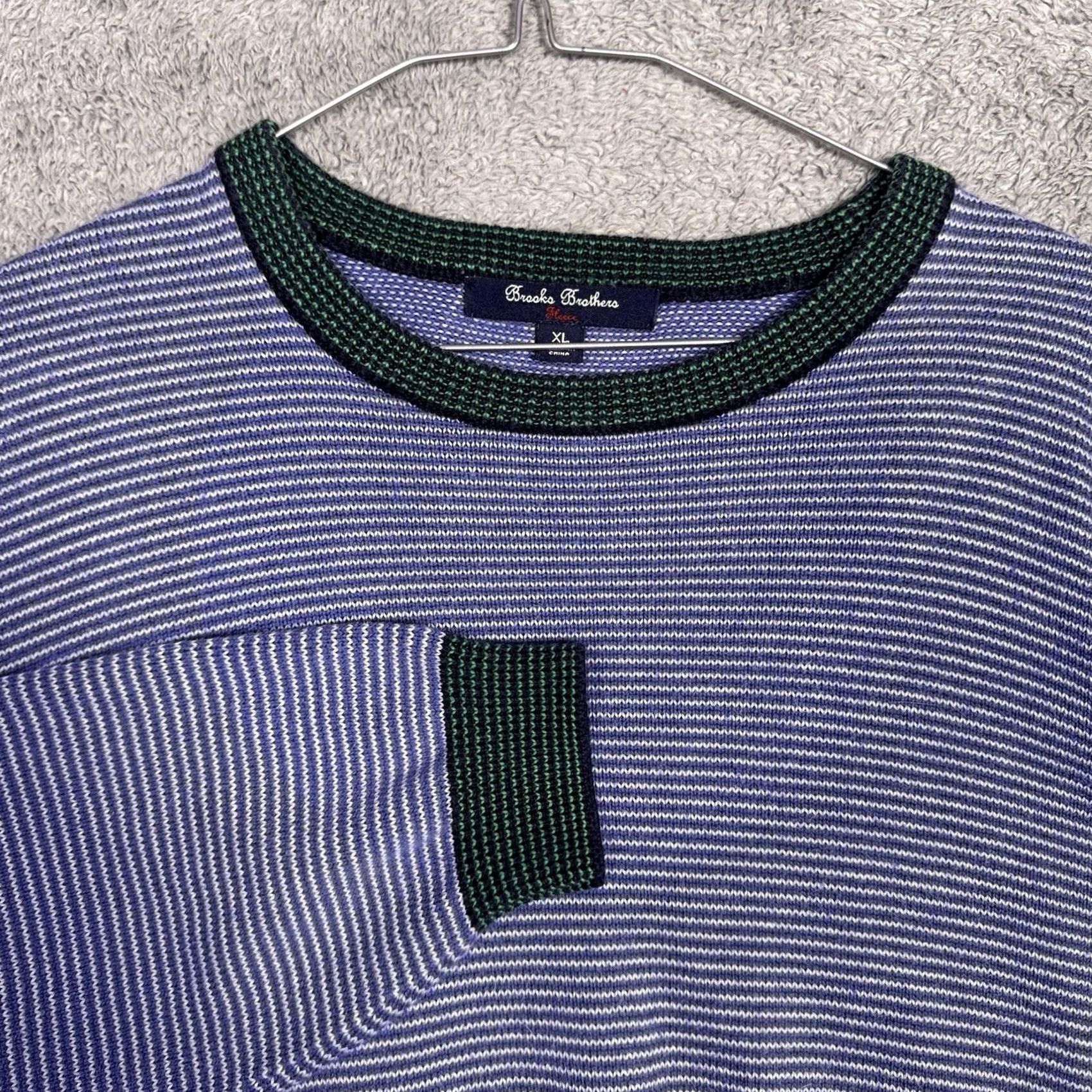 Brooks Brothers Brooks Brothers Sweater Men’s XL Wool Pullover Knit Sweatshirt Crew Neck Striped Knit Jumper Classic Preppy Size US XL / EU 56 / 4 - 2 Thumbnail