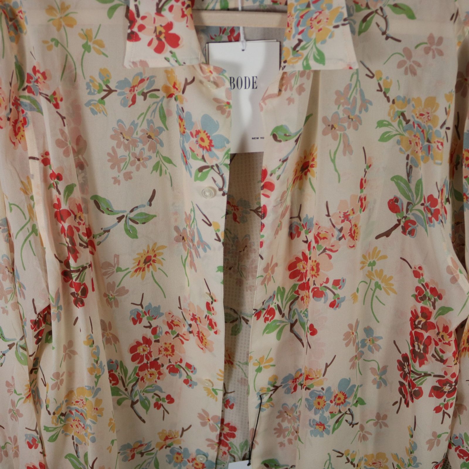 Bode Bode New York Flowering Crabapple Silk Shirt L / XL New Size US L / EU 52-54 / 3 - 3 Thumbnail