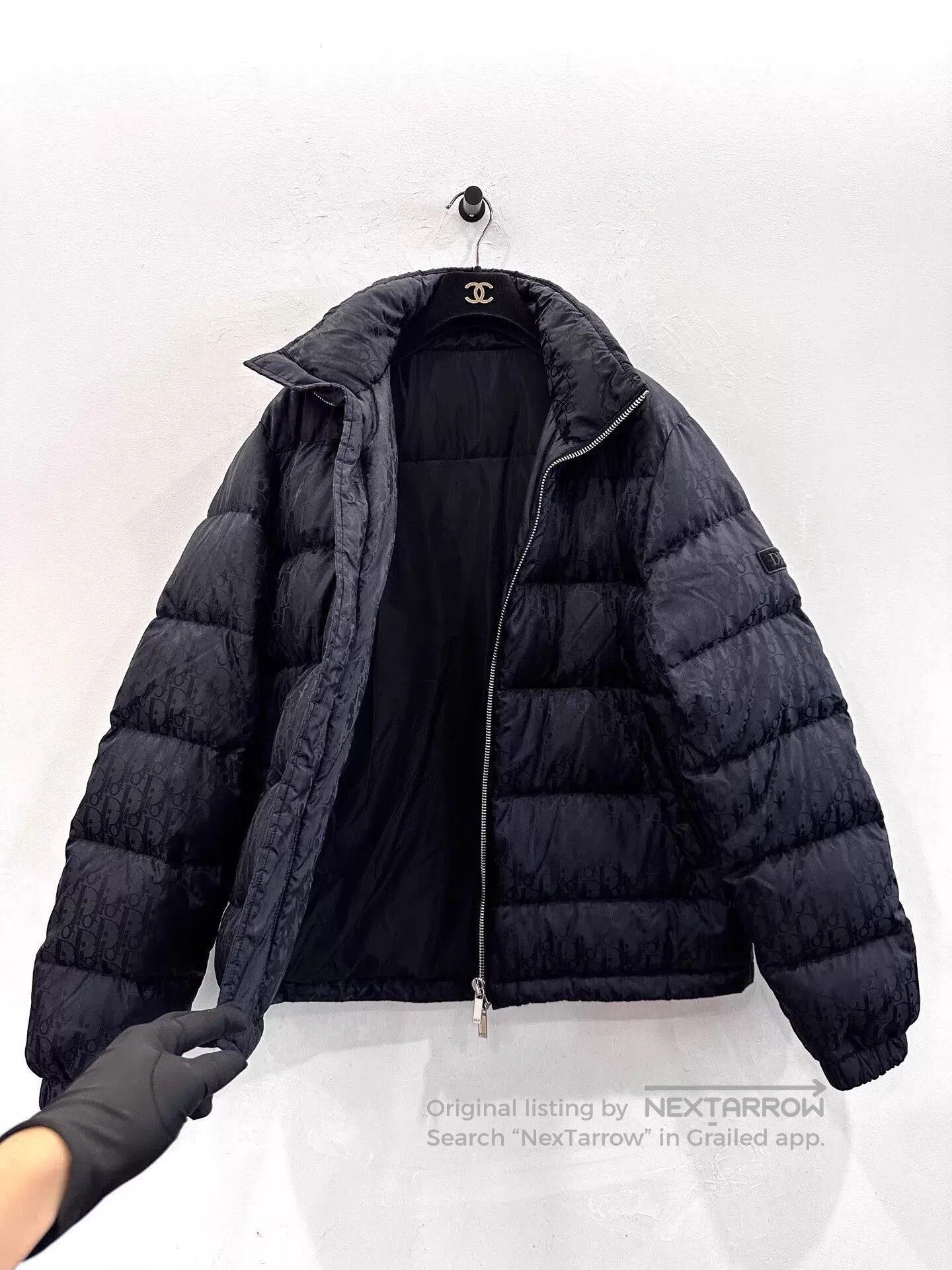 Dior Blue Quilted Puffer Jacket with Zip Closure - Size M. Size US M / EU 48-50 / 2 - 4 Thumbnail