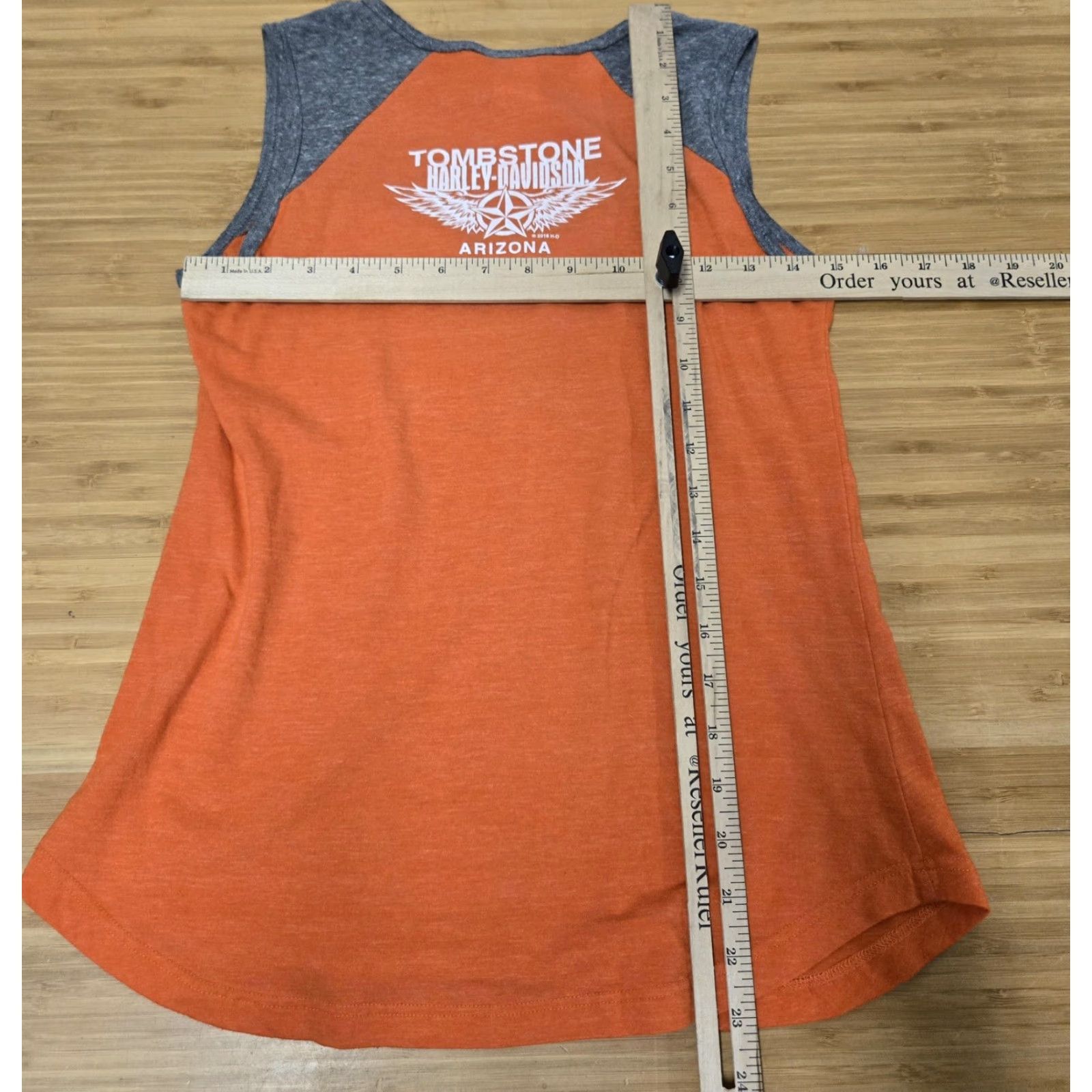 Harley Davidson Harley-Davidson Shirt Womens Small Orange Gray Tombstone Arizona Tank Top USA Size S / US 4 / IT 40 - 6 Thumbnail