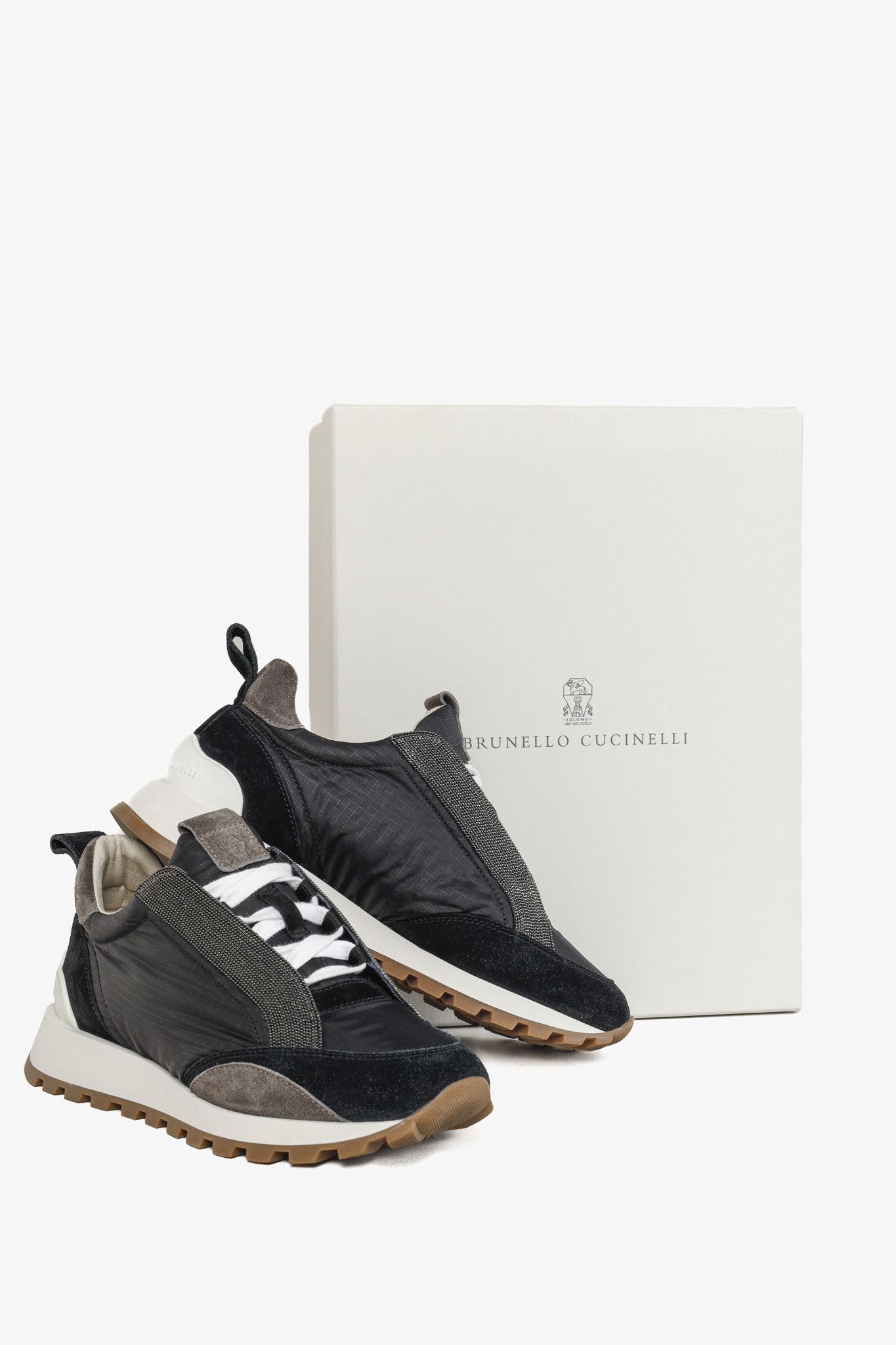 Brunello Cucinelli Brunello Cucinelli Black Sport Nylon Monili Sneakers Size US 7 / IT 37 - 12 Thumbnail