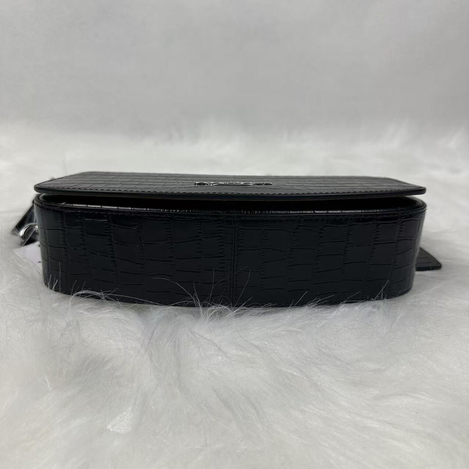 Coach Coach Andrea Shoulder Bag Crocodile-embossed Leather Black Size ONE SIZE - 10 Thumbnail