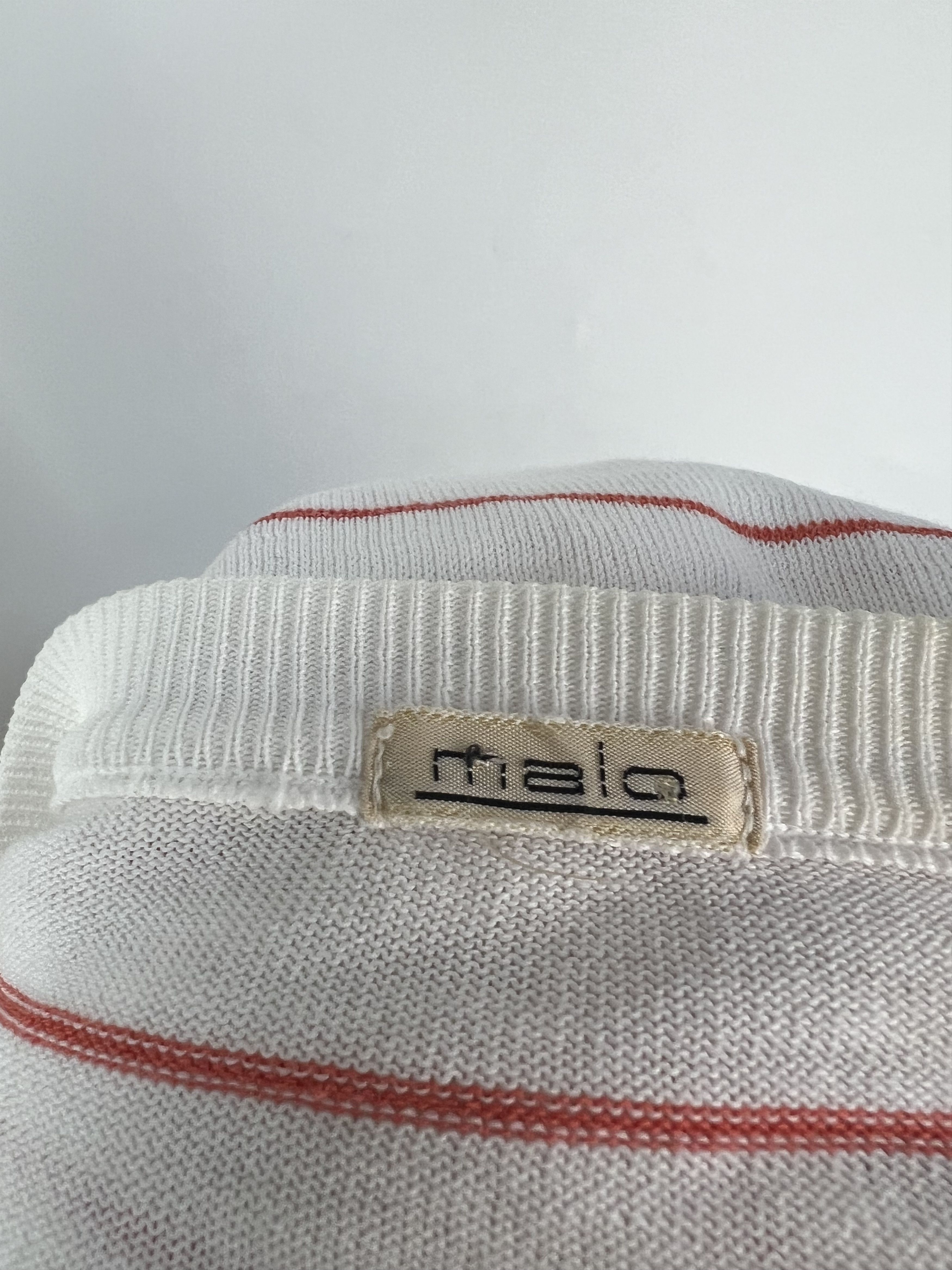 Malo Malo 100% Cotton Striped Crew Neck Cardigan Size IT 46 Size L / US 10 / IT 46 - 14 Thumbnail