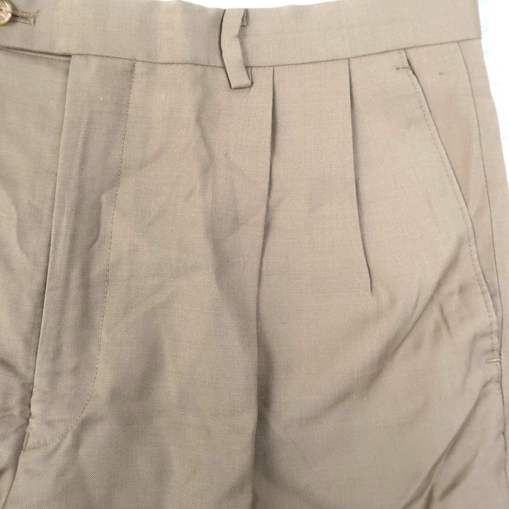 Polo Ralph Lauren Polo Ralph Lauren Dress Pants Mens 34x32 Brown Wool Double Pleated Trouser Dress Pants Mens Brown Wool Size US S / EU 44-46 / 1 - 4 Thumbnail
