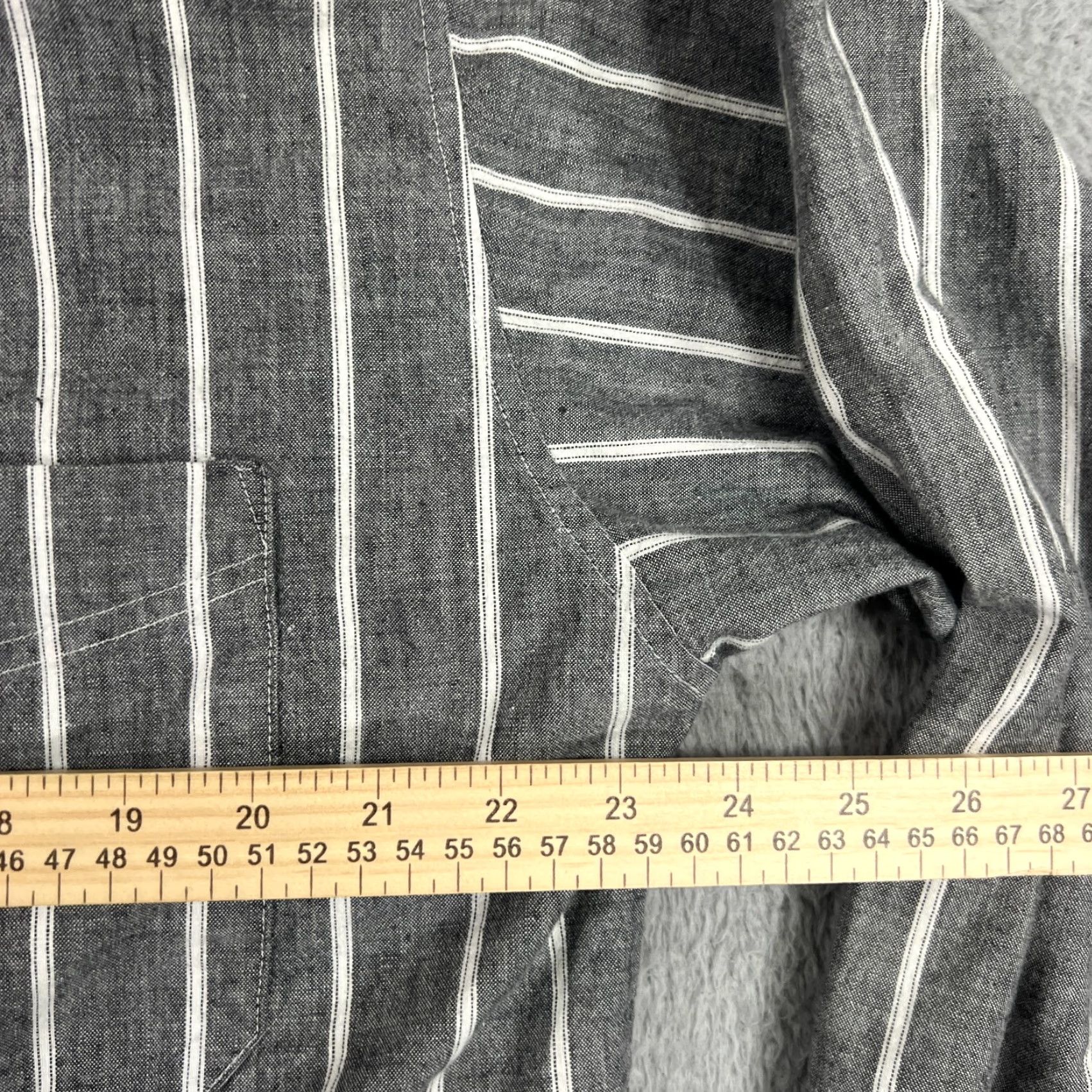 Gap VINTAGE Gap 90s Button-Up Shirt Mens Medium Long Sleeve Striped Cotton Gray Blue Size US M / EU 48-50 / 2 - 3 Thumbnail