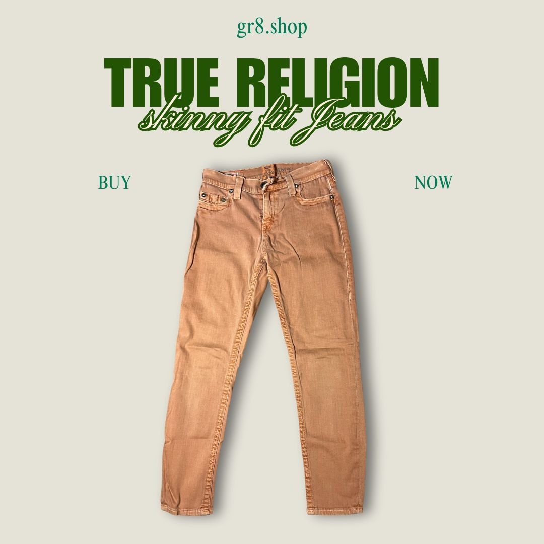 True Religion True Religion Womens Skinny Fit Jeans Size 28W Light Brown 9 Size 28" / US 6 / IT 42 - 1 Thumbnail