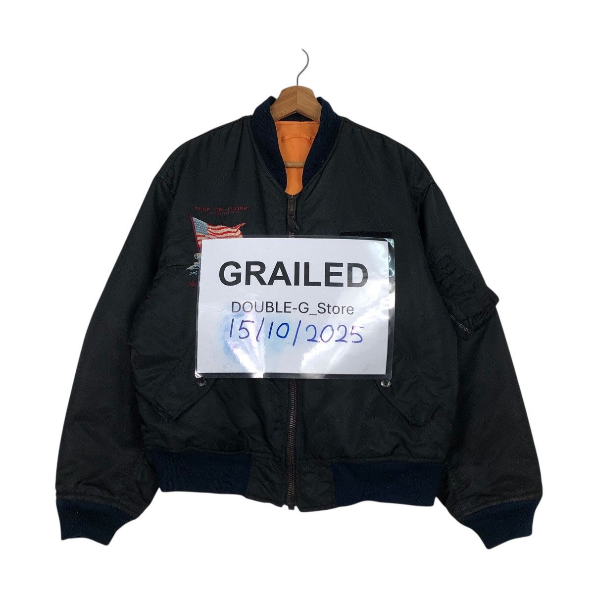 Avirex 📌Vintage Ma-1 Bomber Jacket Fly Military Avirex Big Logo Size US XS / EU 42 / 0 - 1 Thumbnail