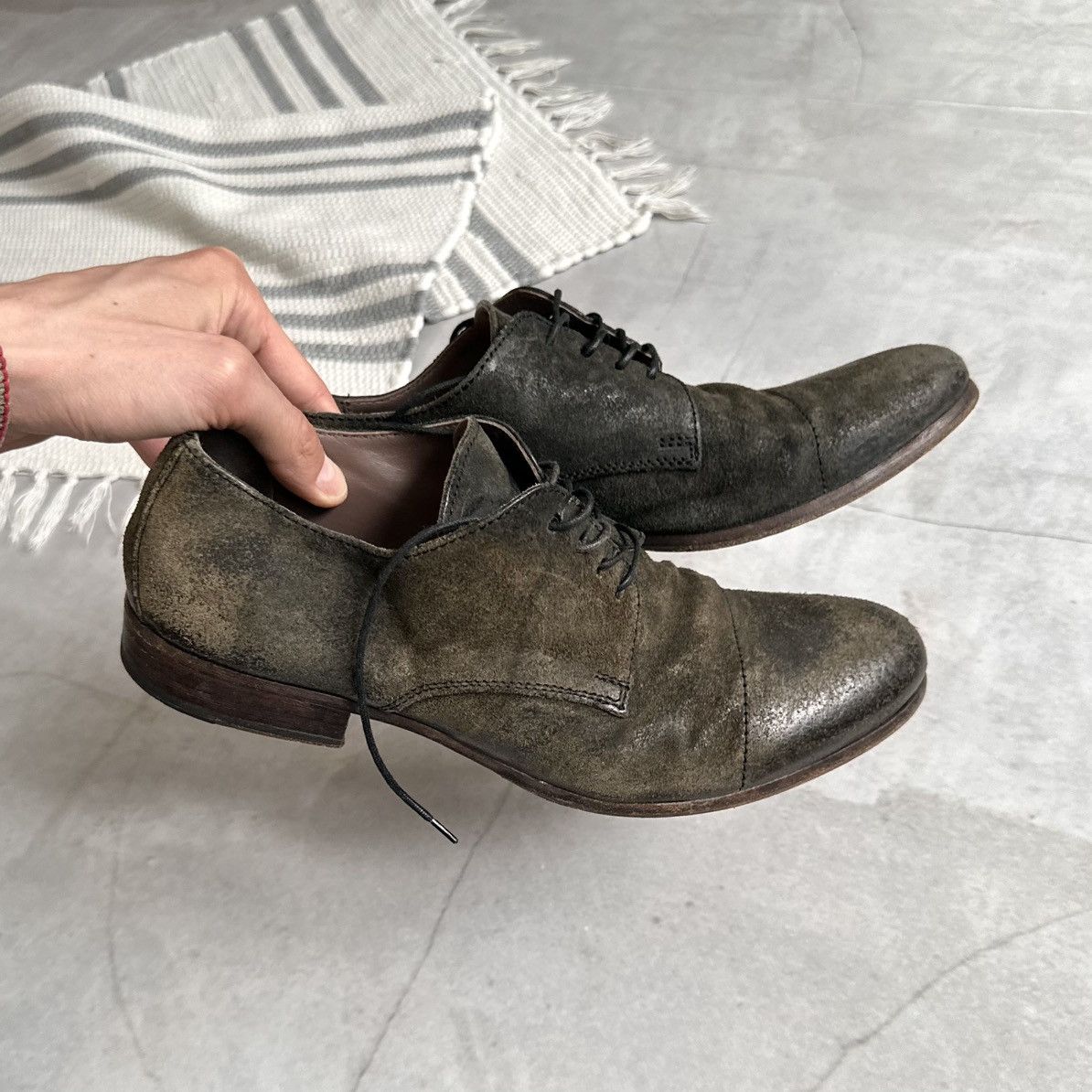 Dirk Bikkembergs RARE Moma Artisanal Waxed Suede Boots Guidi A1923 Vibe Size US 9.5 / EU 42-43 - 6 Thumbnail