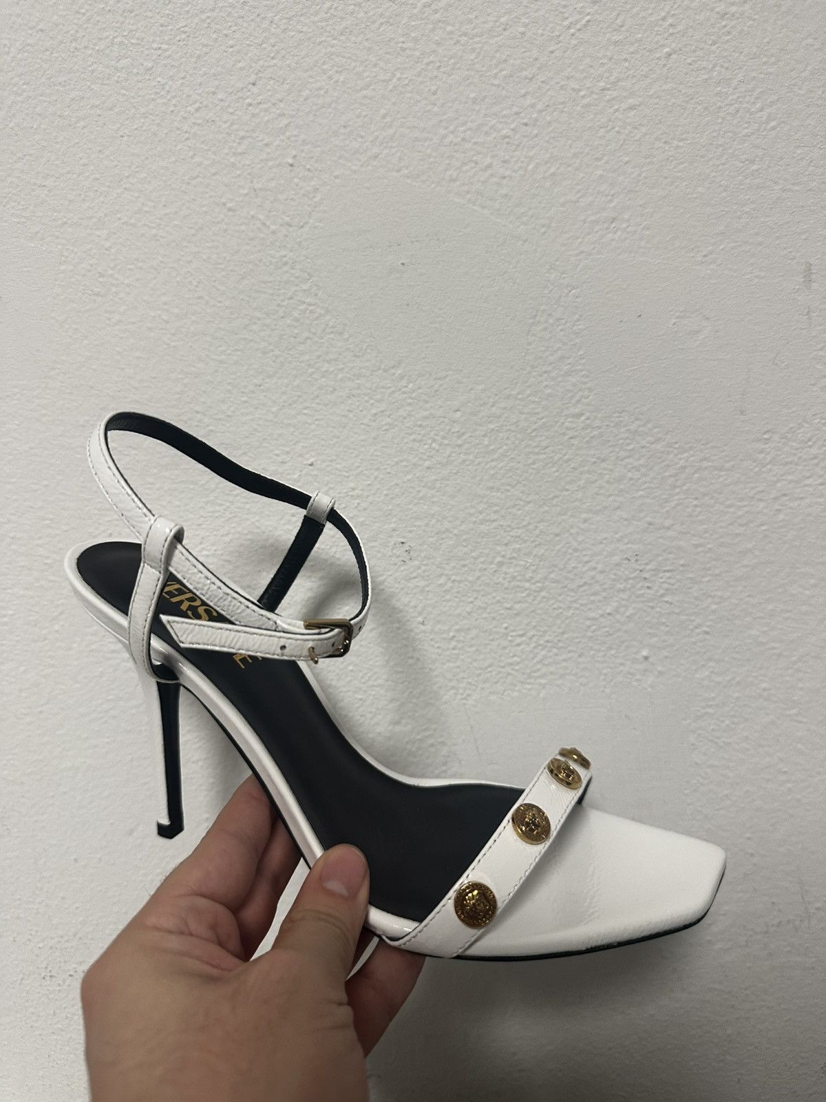 Versace Versace White Studded Sandals Size US 9 / IT 39 - 5 Thumbnail