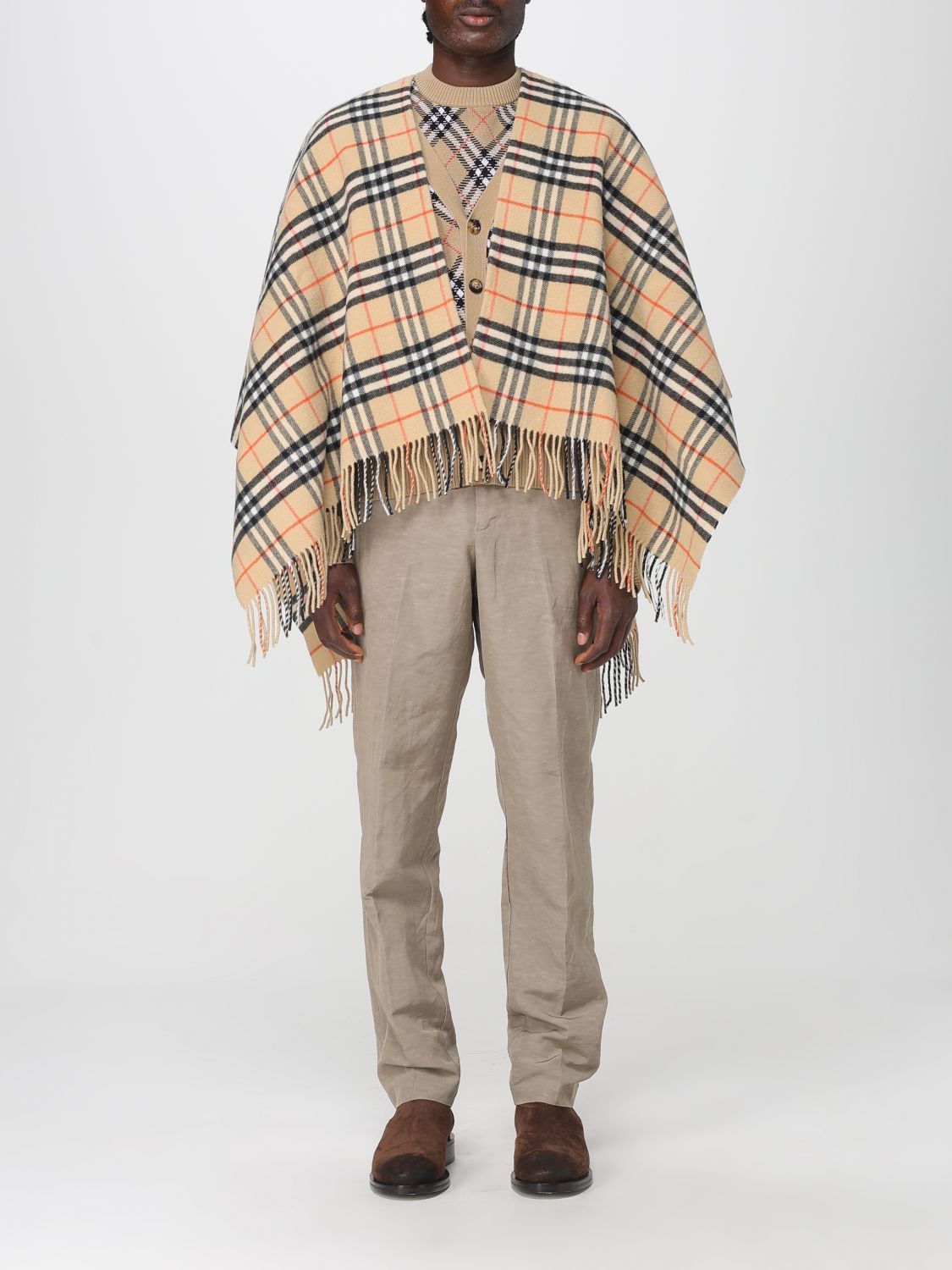 Burberry Burberry Scarf Men Beige Size ONE SIZE - 1 Thumbnail