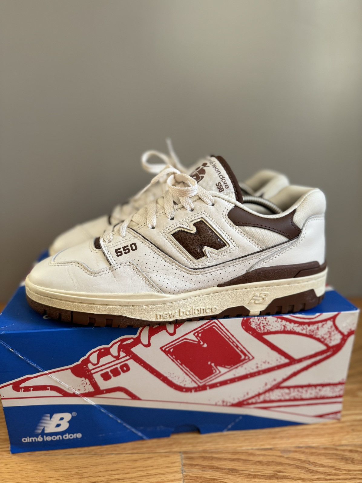 Aime Leon Dore × New Balance New Balance 550 Aimé Leon Dore Brown Size US 9 / EU 42 - 1 Thumbnail
